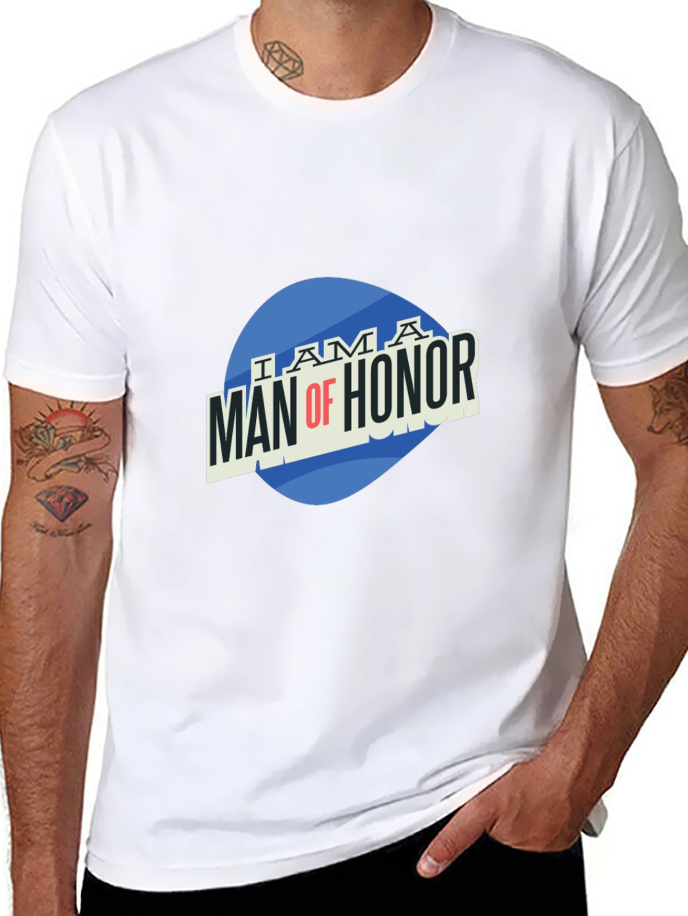 Man of Honor Graphic Tee - Black