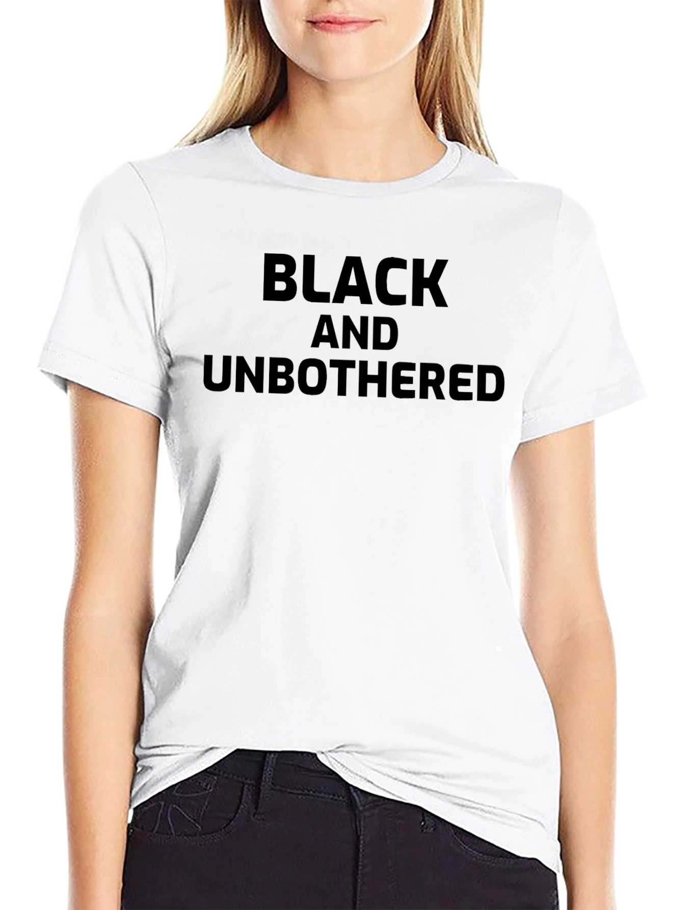 Black and Unbothered Graphic T-Shirt