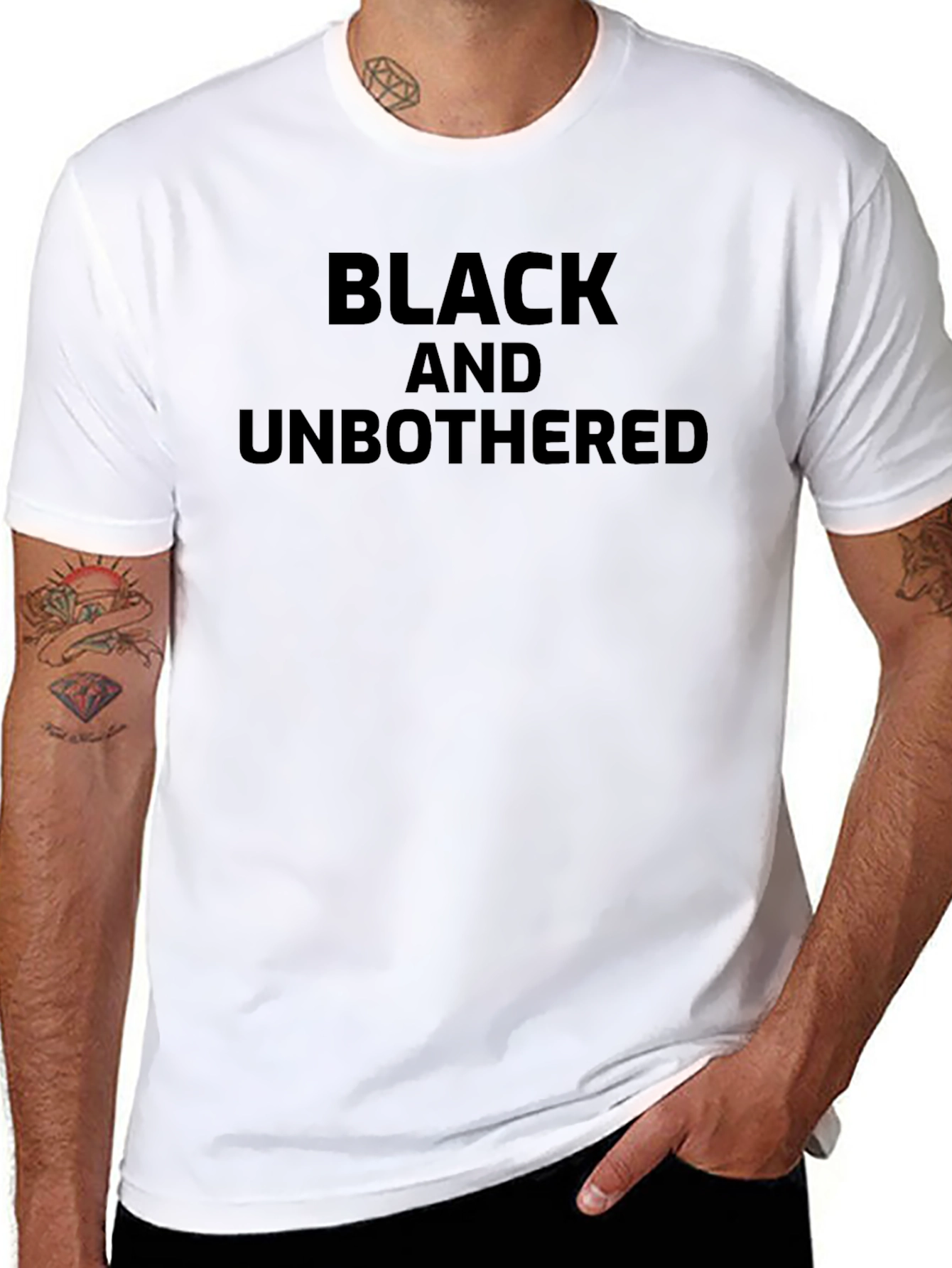 Black and Unbothered Graphic T-Shirt