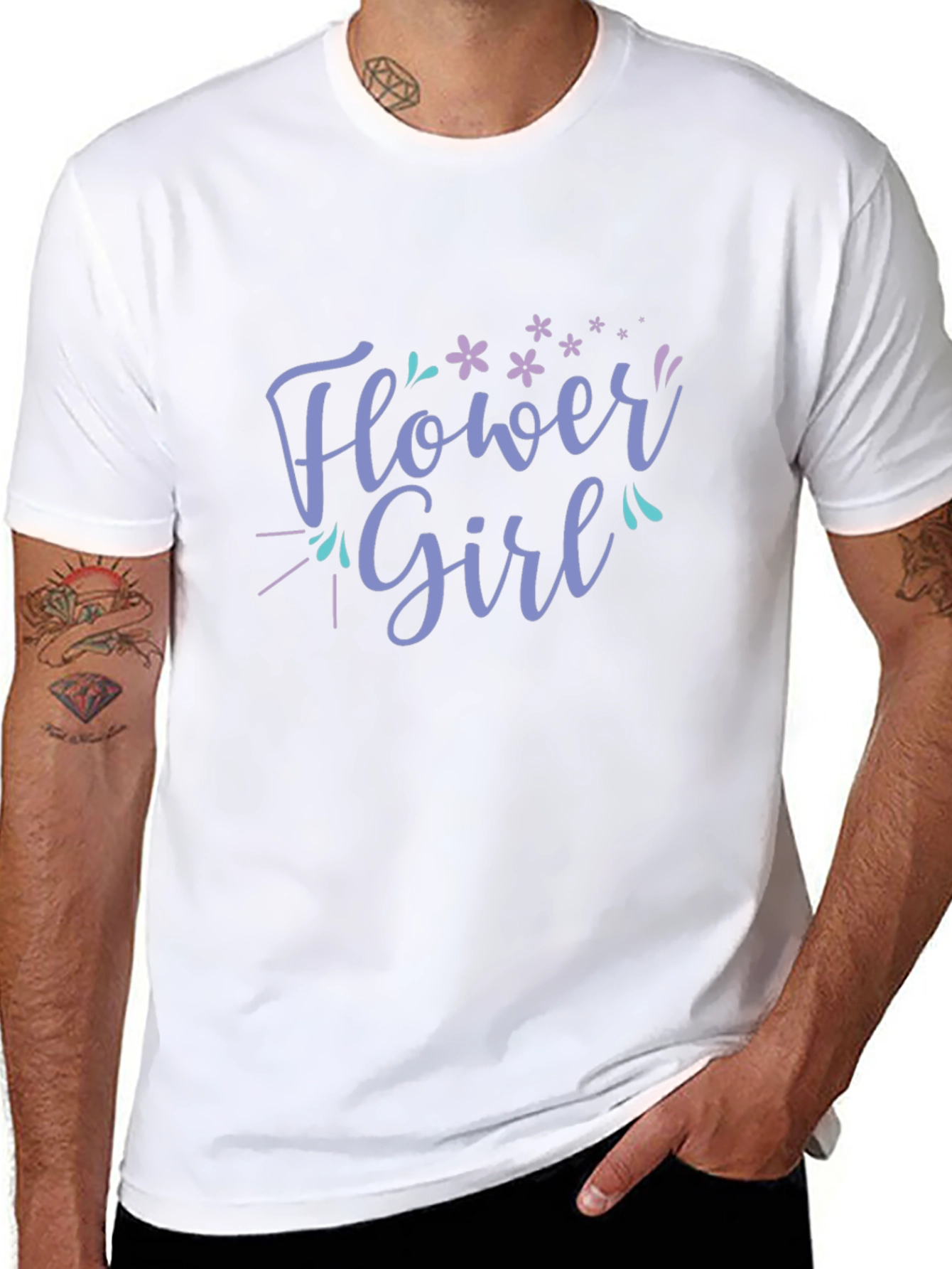 Flower Girl T-Shirt - Cute Floral Design Tee