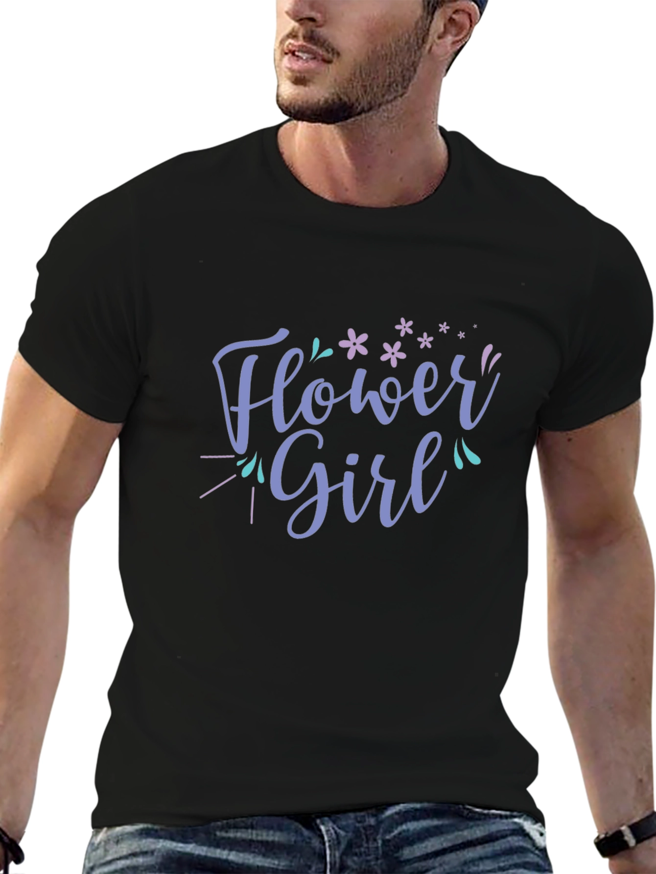 Flower Girl T-Shirt - Cute Floral Design Tee