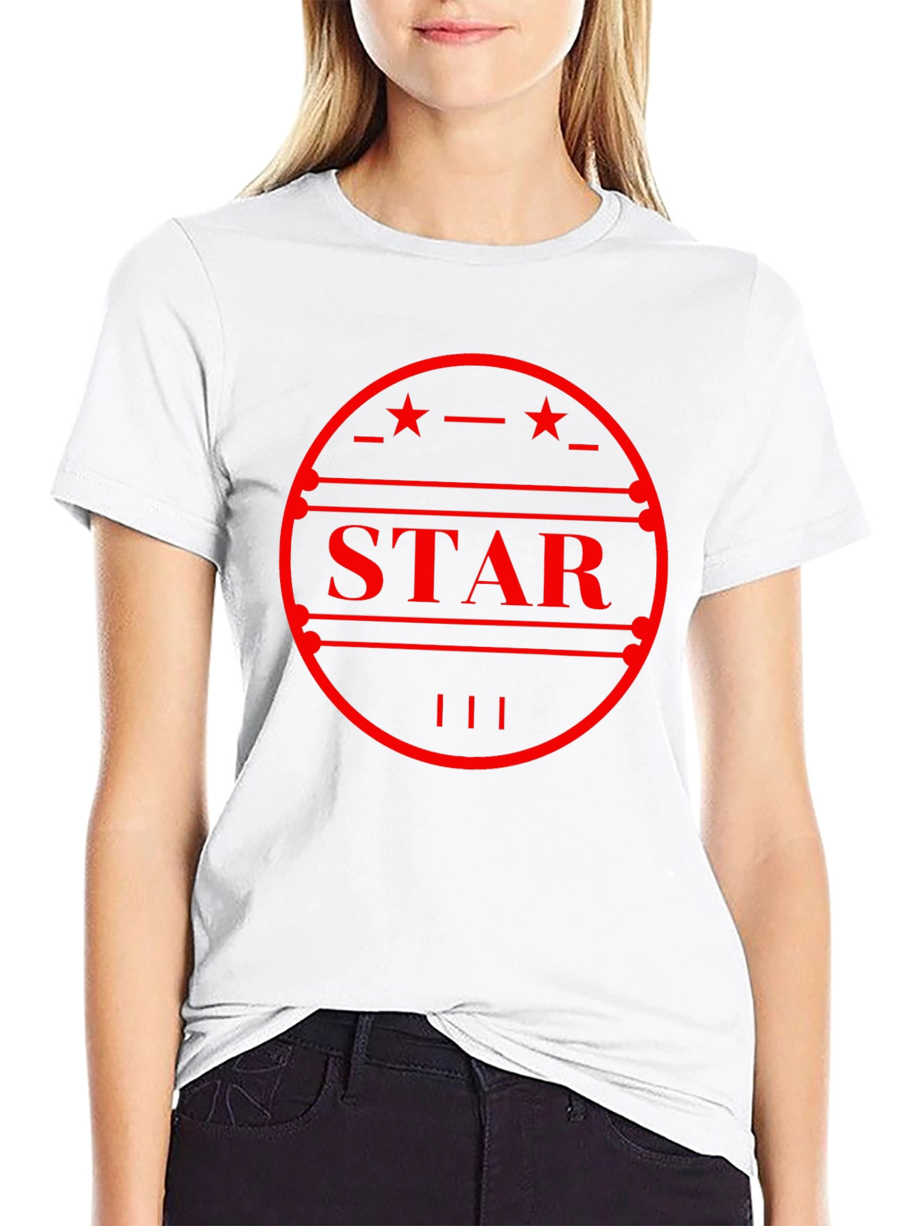 Black Star Graphic Tee - Stylish Mens T-Shirt