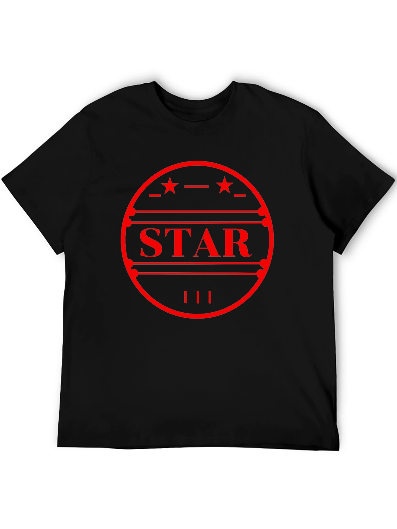 Black Star Graphic Tee - Stylish Mens T-Shirt