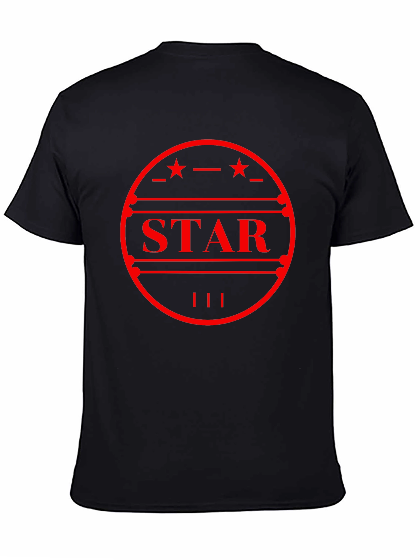 Black Star Graphic Tee - Stylish Mens T-Shirt