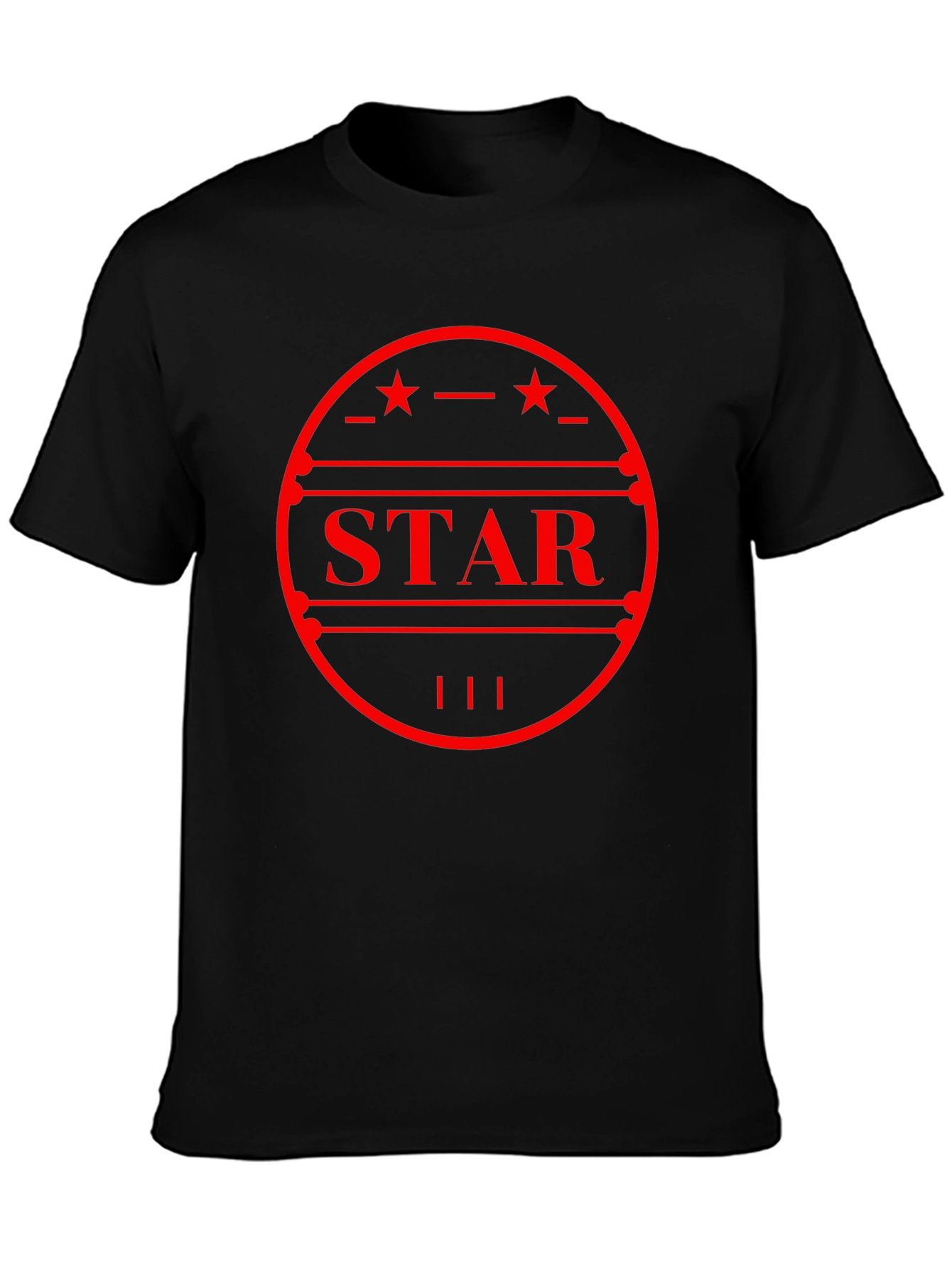 Black Star Graphic Tee - Stylish Mens T-Shirt