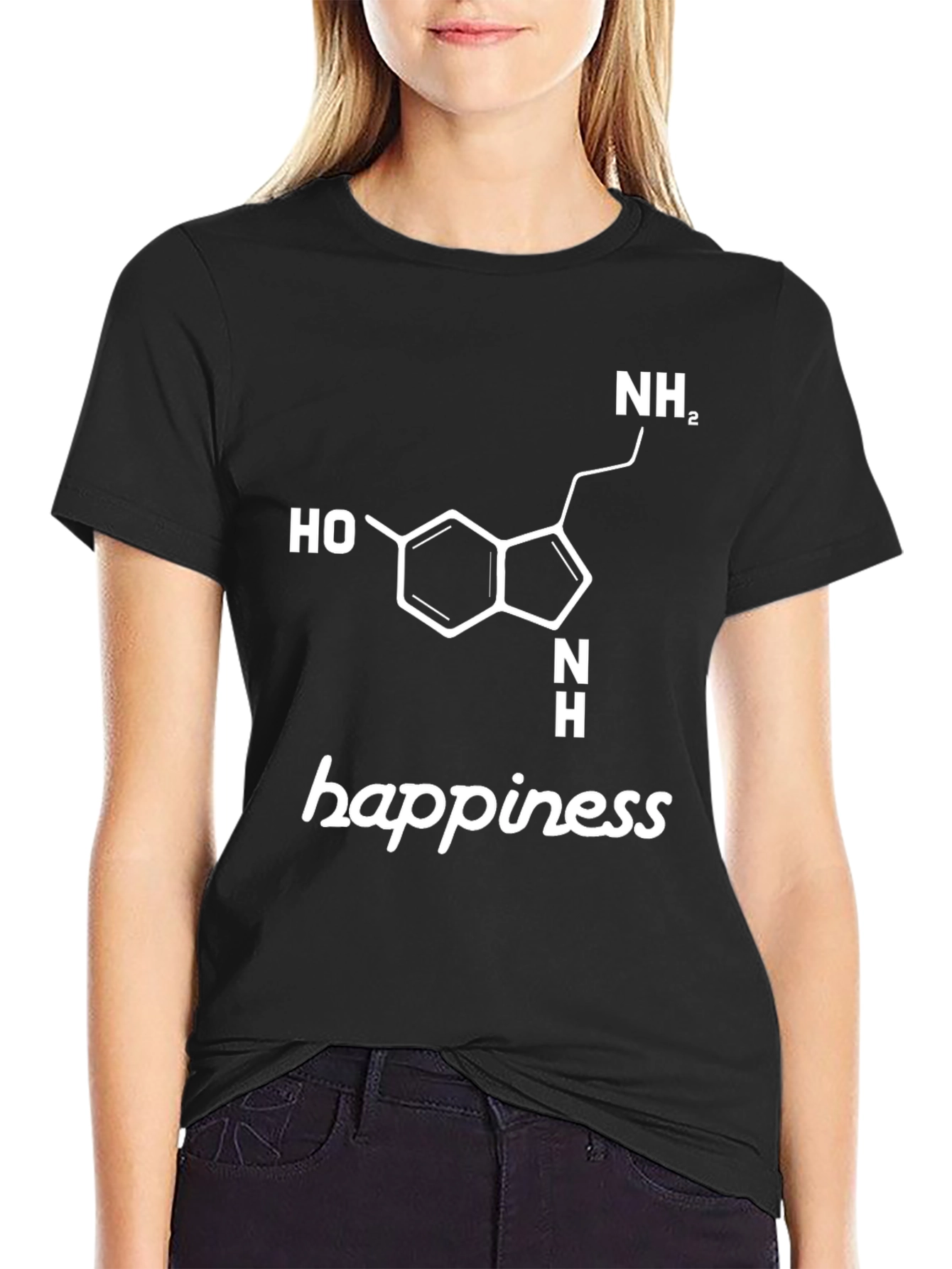 Happiness Serotonin Molecule T-Shirt - Science Tee