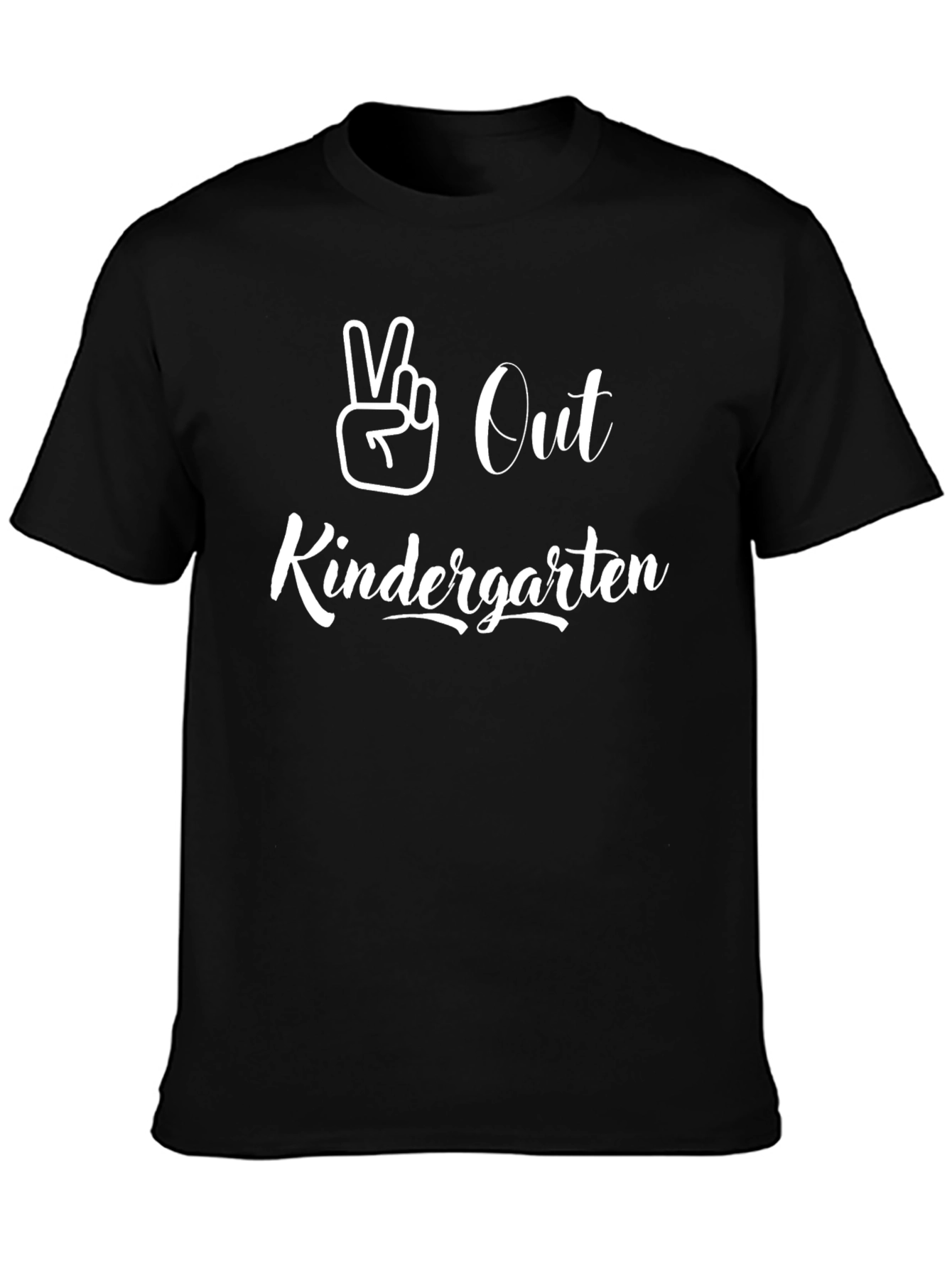 Peace Out Kindergarten T-Shirt Black