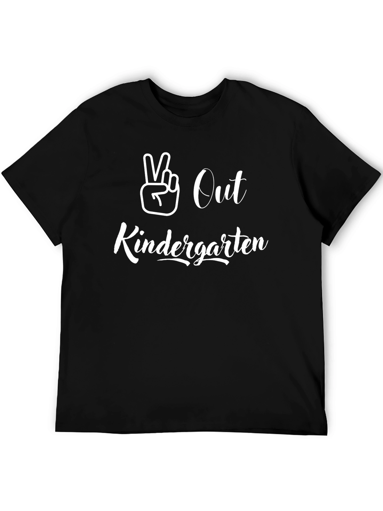 Peace Out Kindergarten T-Shirt Black