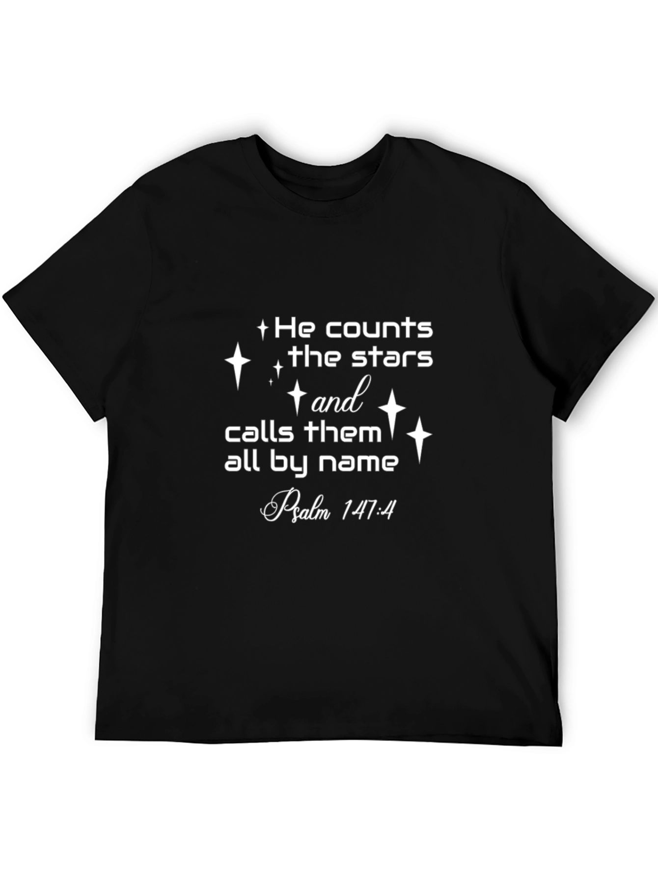 He Counts the Stars Christian T-Shirt