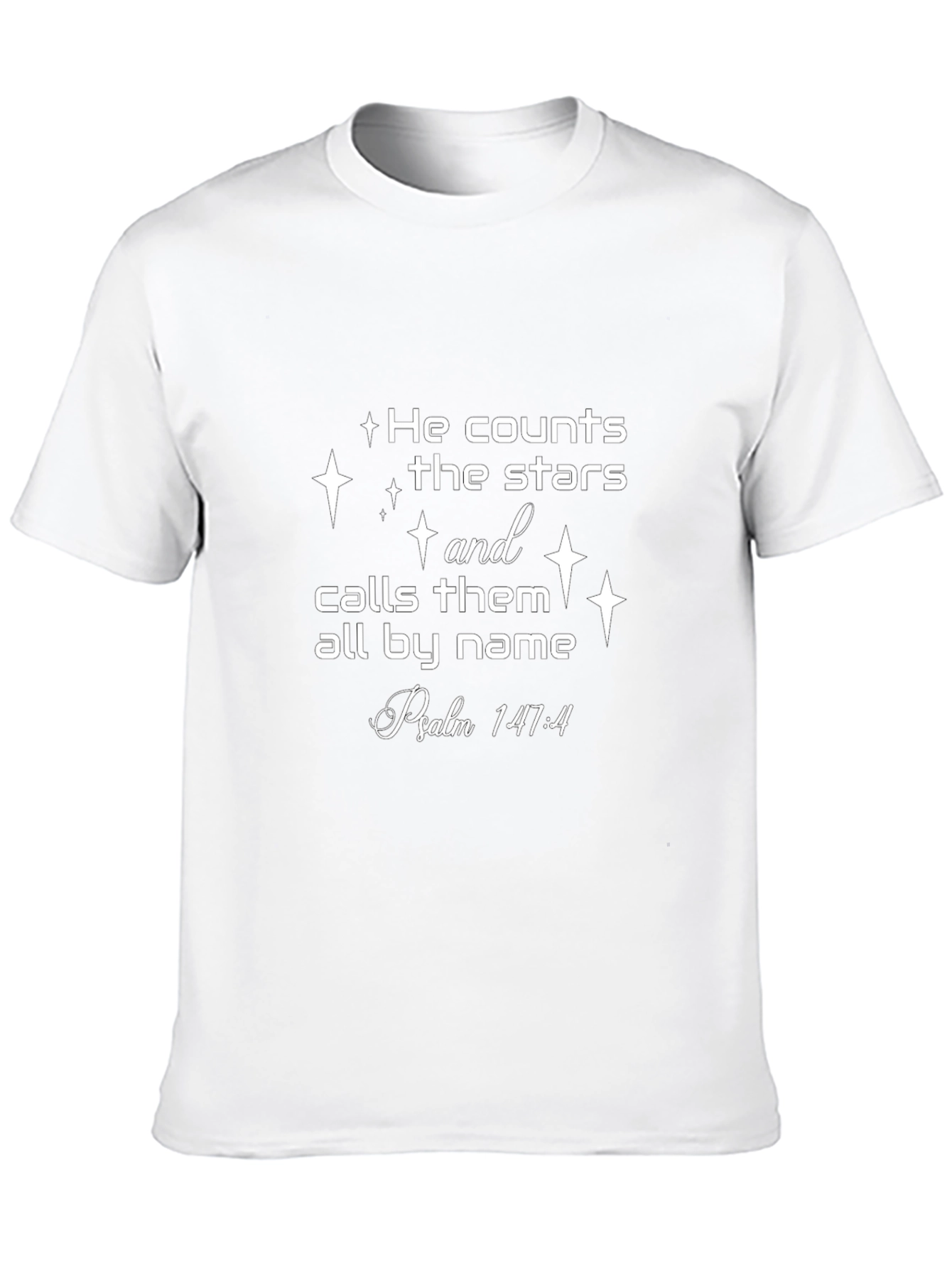 He Counts the Stars Christian T-Shirt