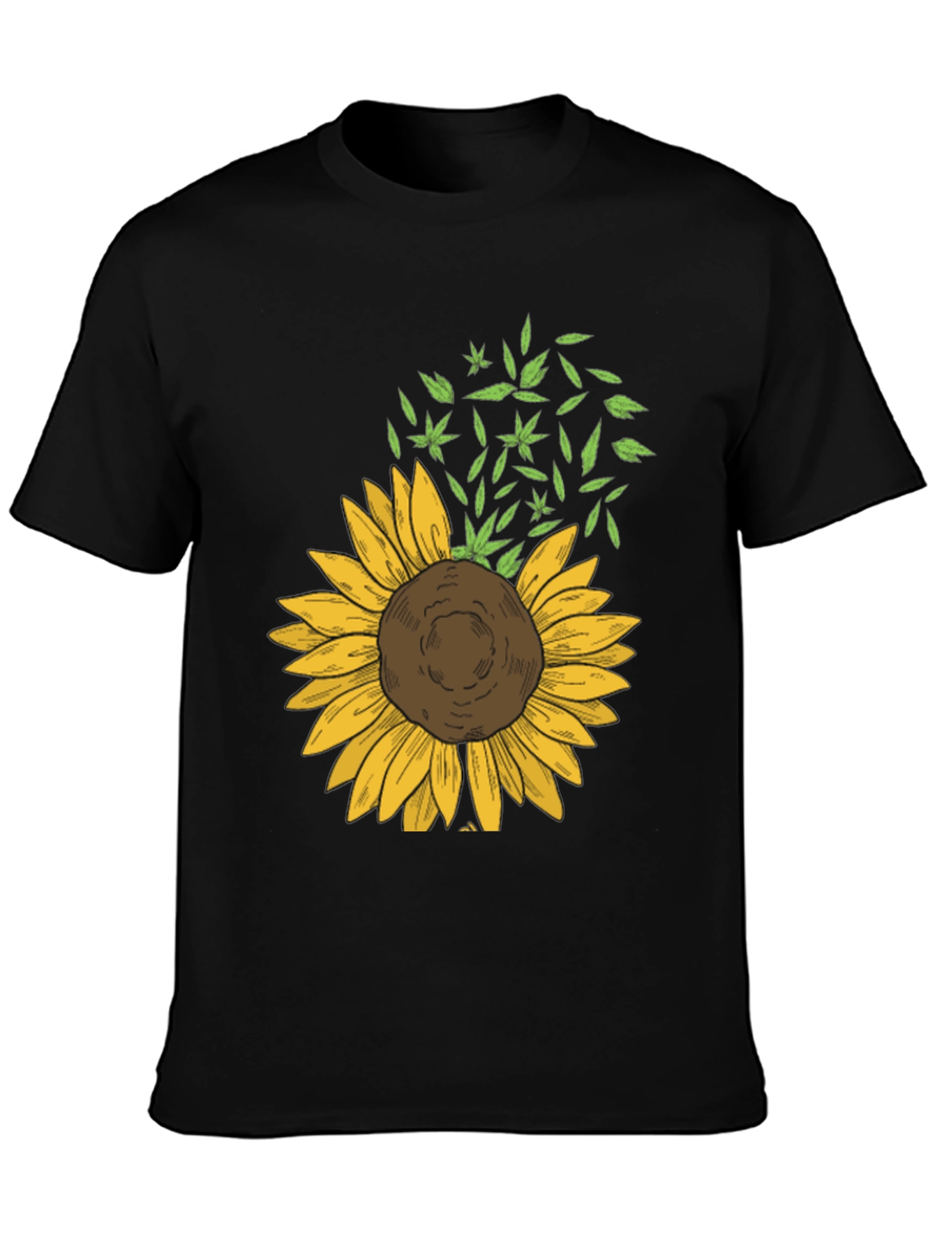 Sunflower Graphic Black Tee
