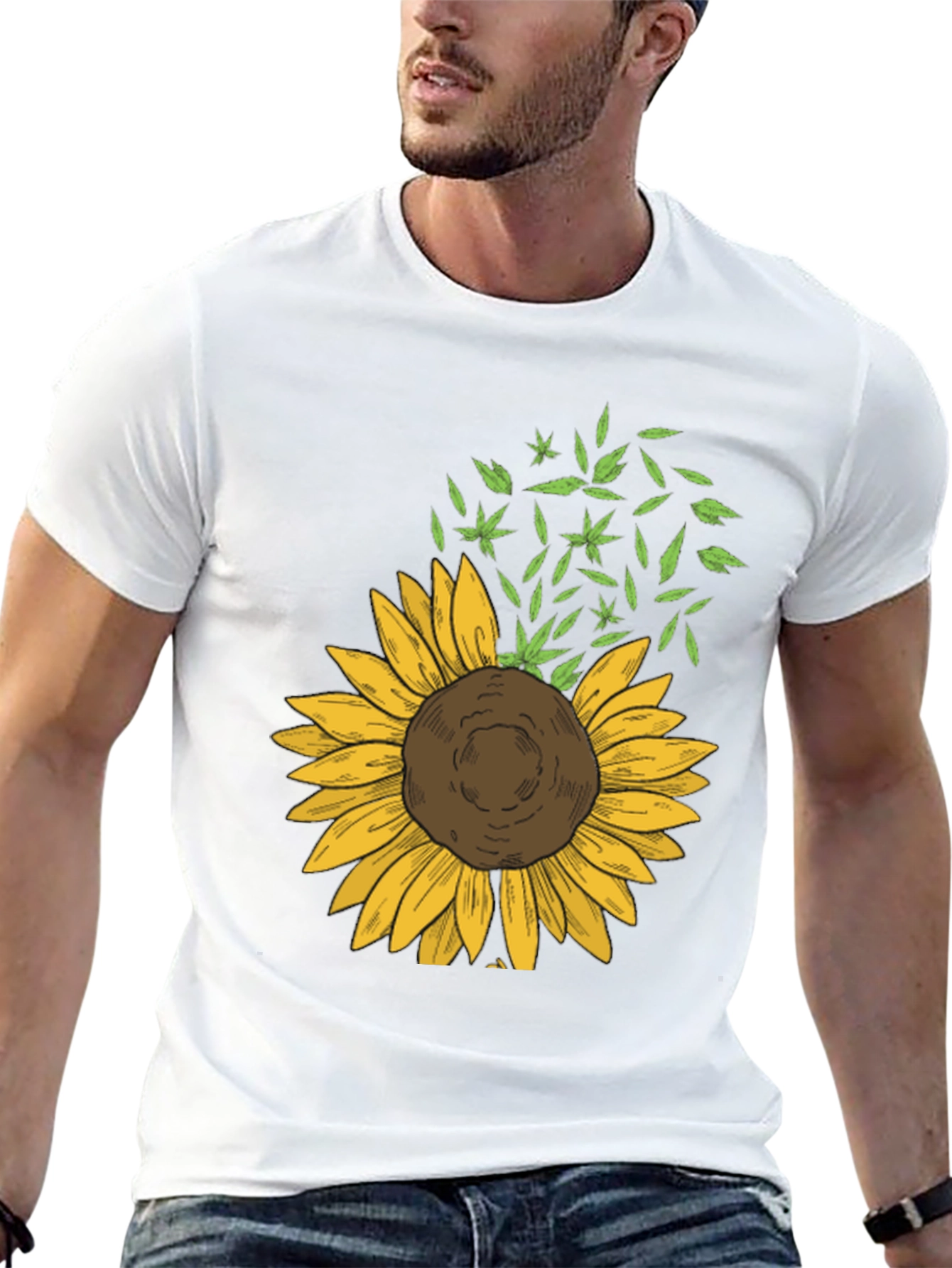 Sunflower Graphic Black Tee