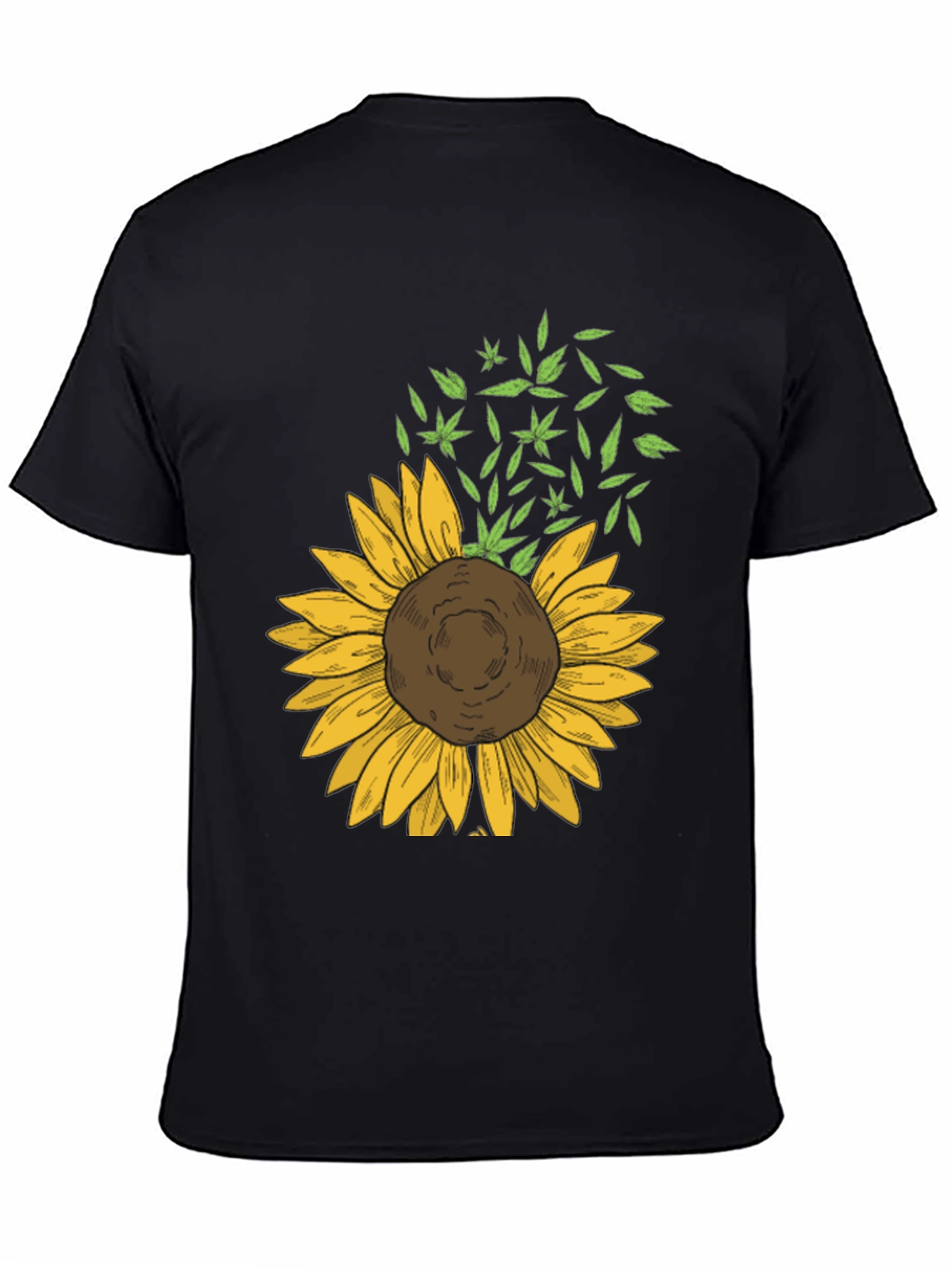 Sunflower Graphic Black Tee