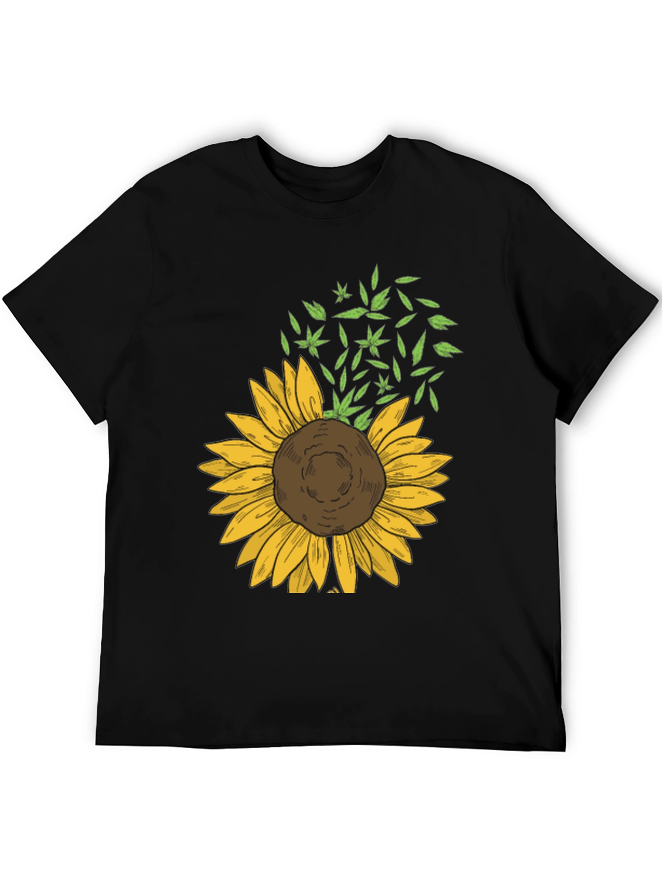 Sunflower Graphic Black Tee