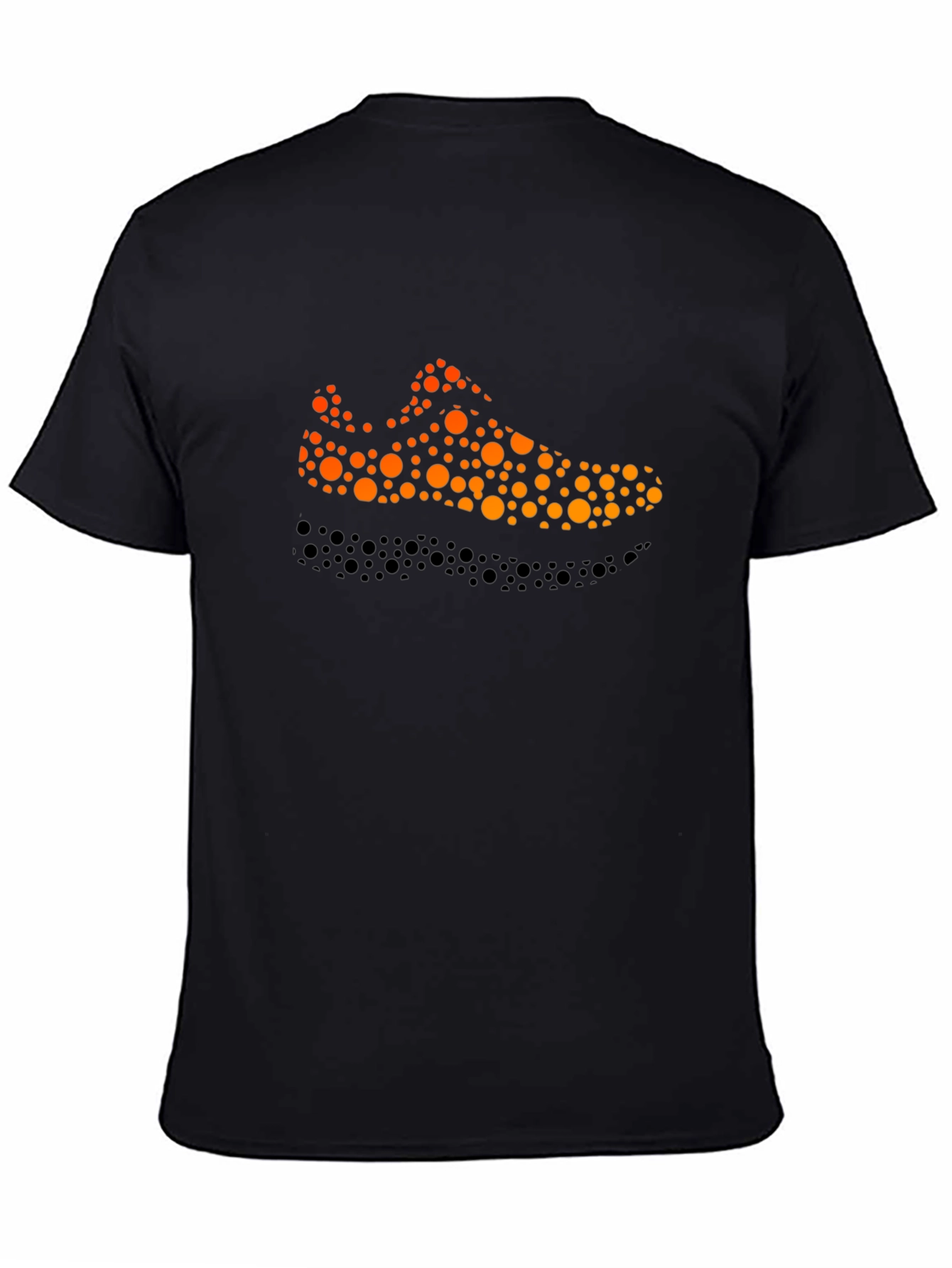 Stylish Shoe Print Black T-Shirt