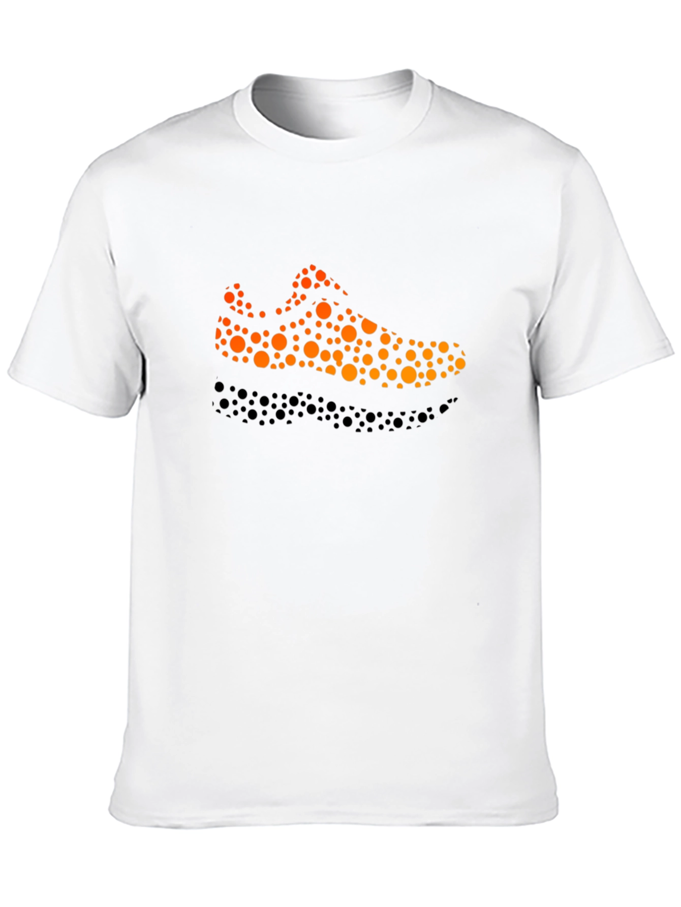 Stylish Shoe Print Black T-Shirt