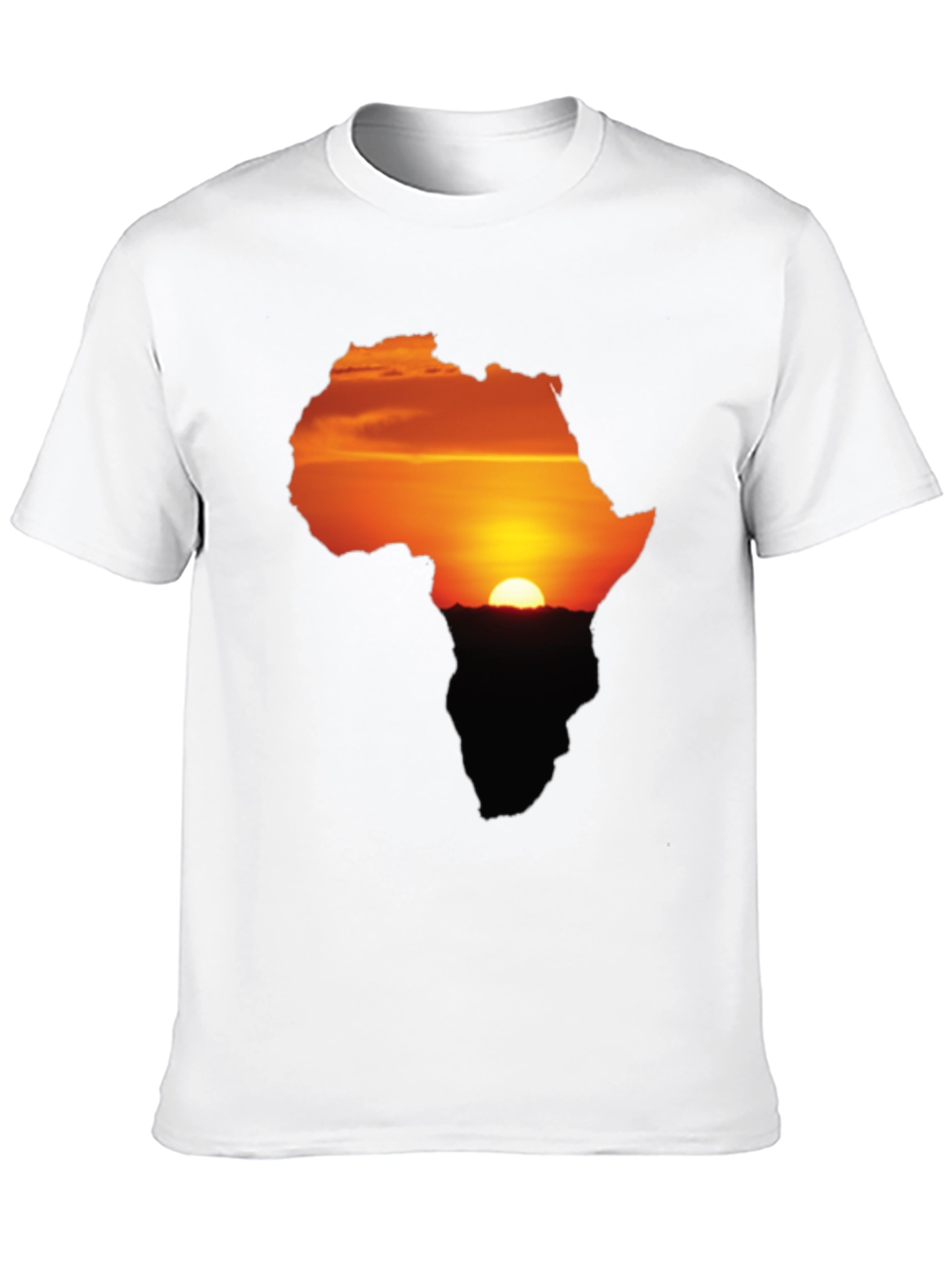 Africa Sunset Silhouette Graphic Tee - Unisex Black T-Shirt