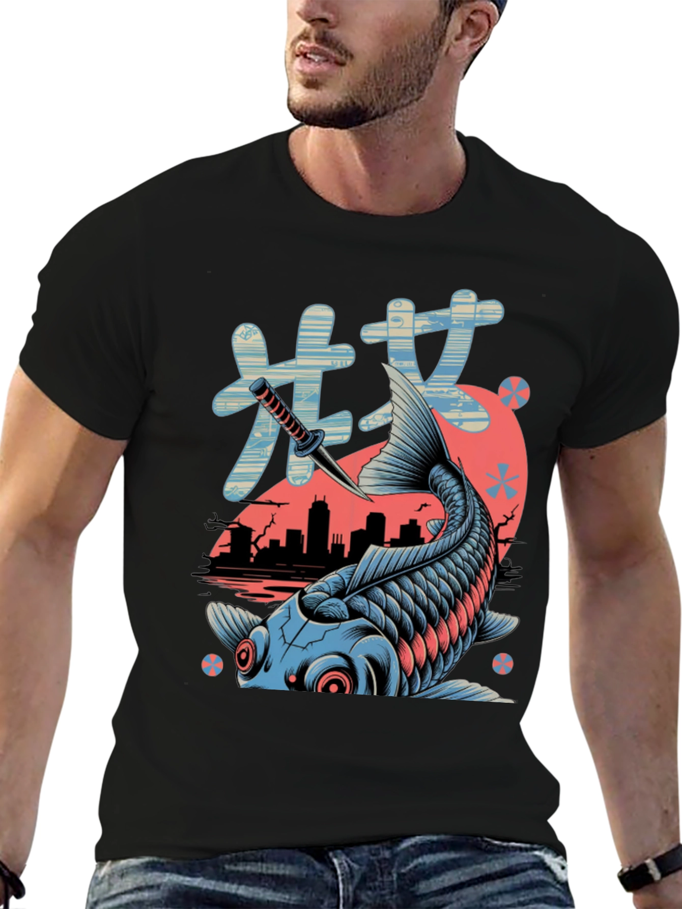 Koi Fish T-Shirt - Urban Samurai Style