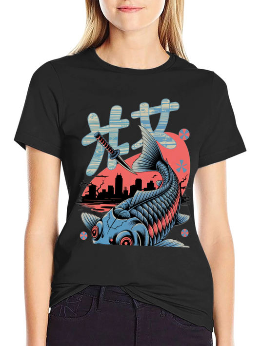 Koi Fish T-Shirt - Urban Samurai Style