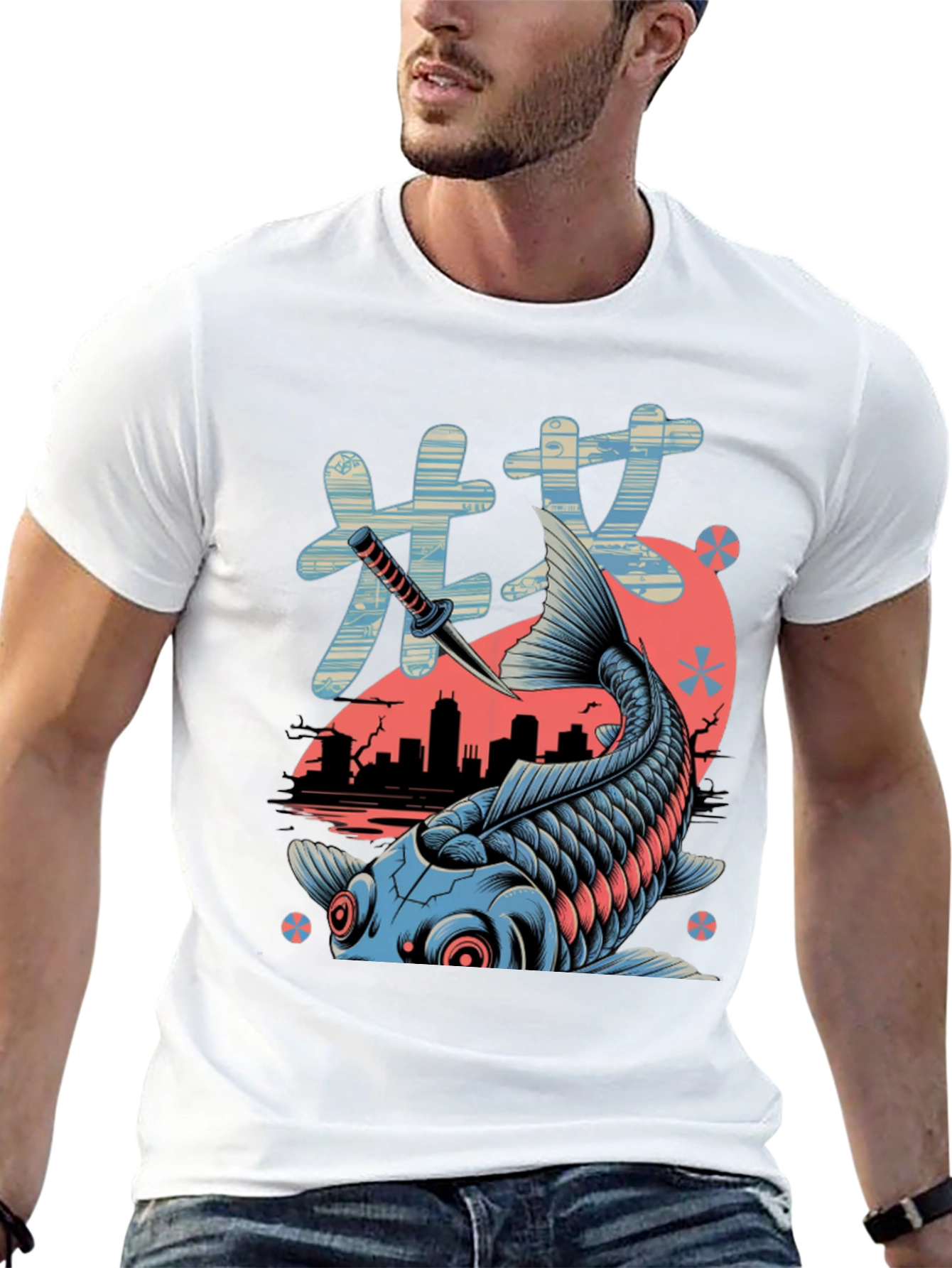 Koi Fish T-Shirt - Urban Samurai Style