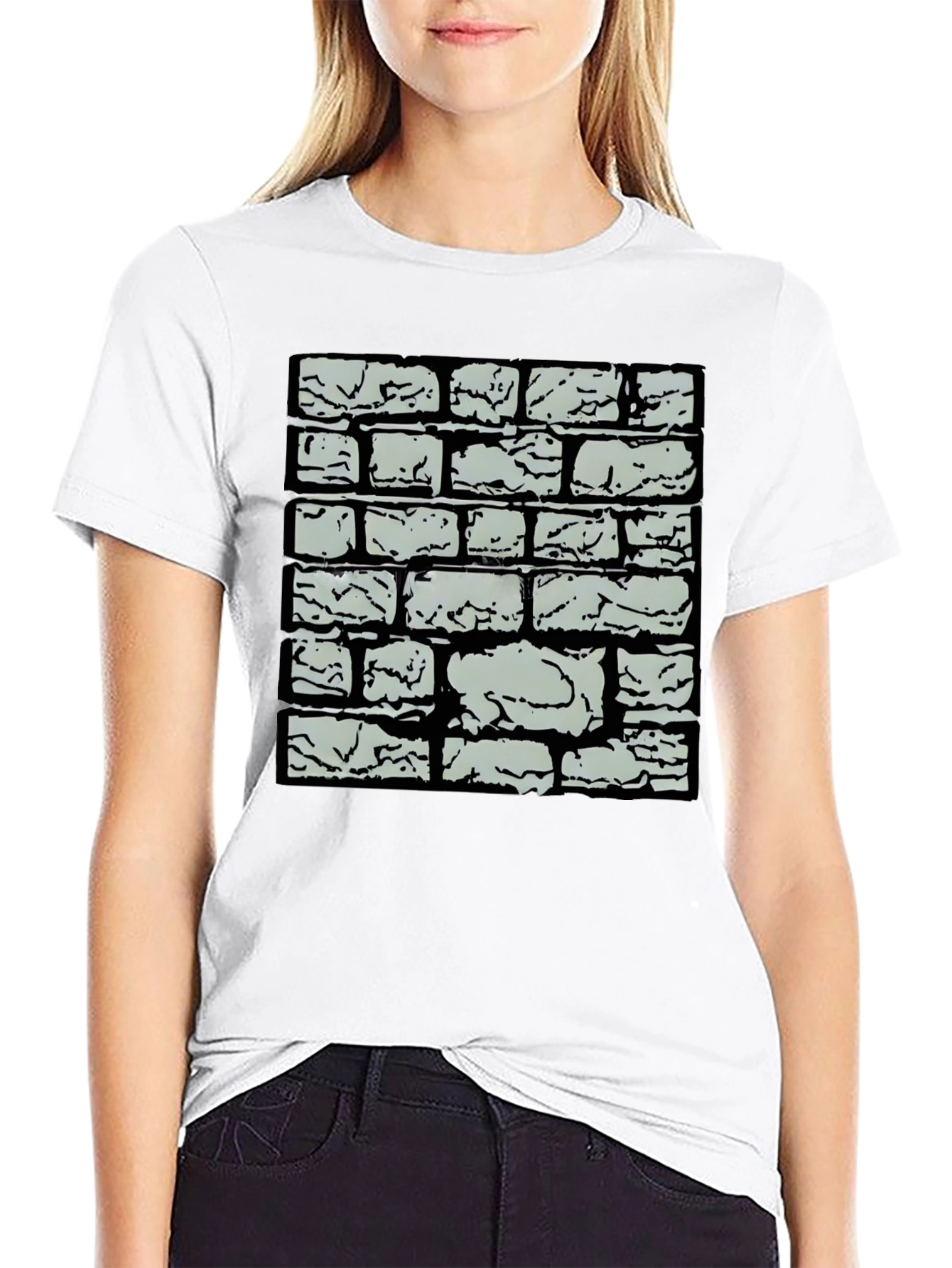 Brick Wall Graphic Tee - Cool Casual Style