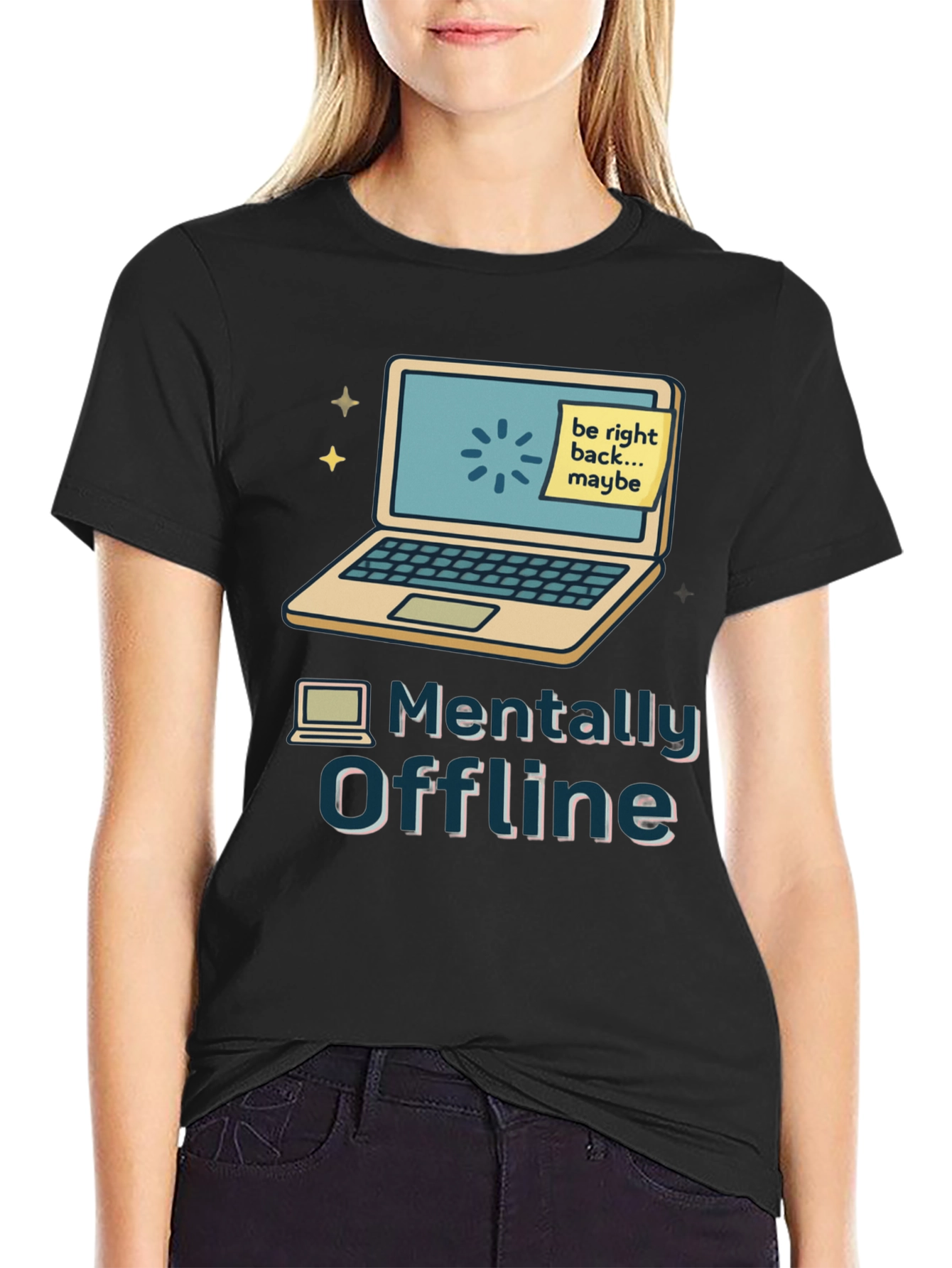 Mentally Offline Graphic Tee - Tech Humor T-Shirt