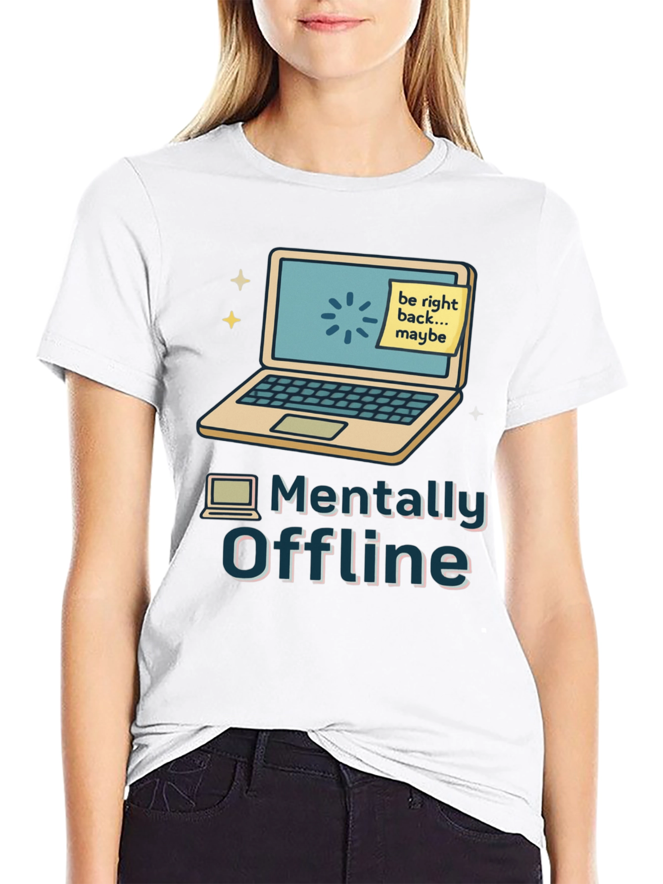 Mentally Offline Graphic Tee - Tech Humor T-Shirt