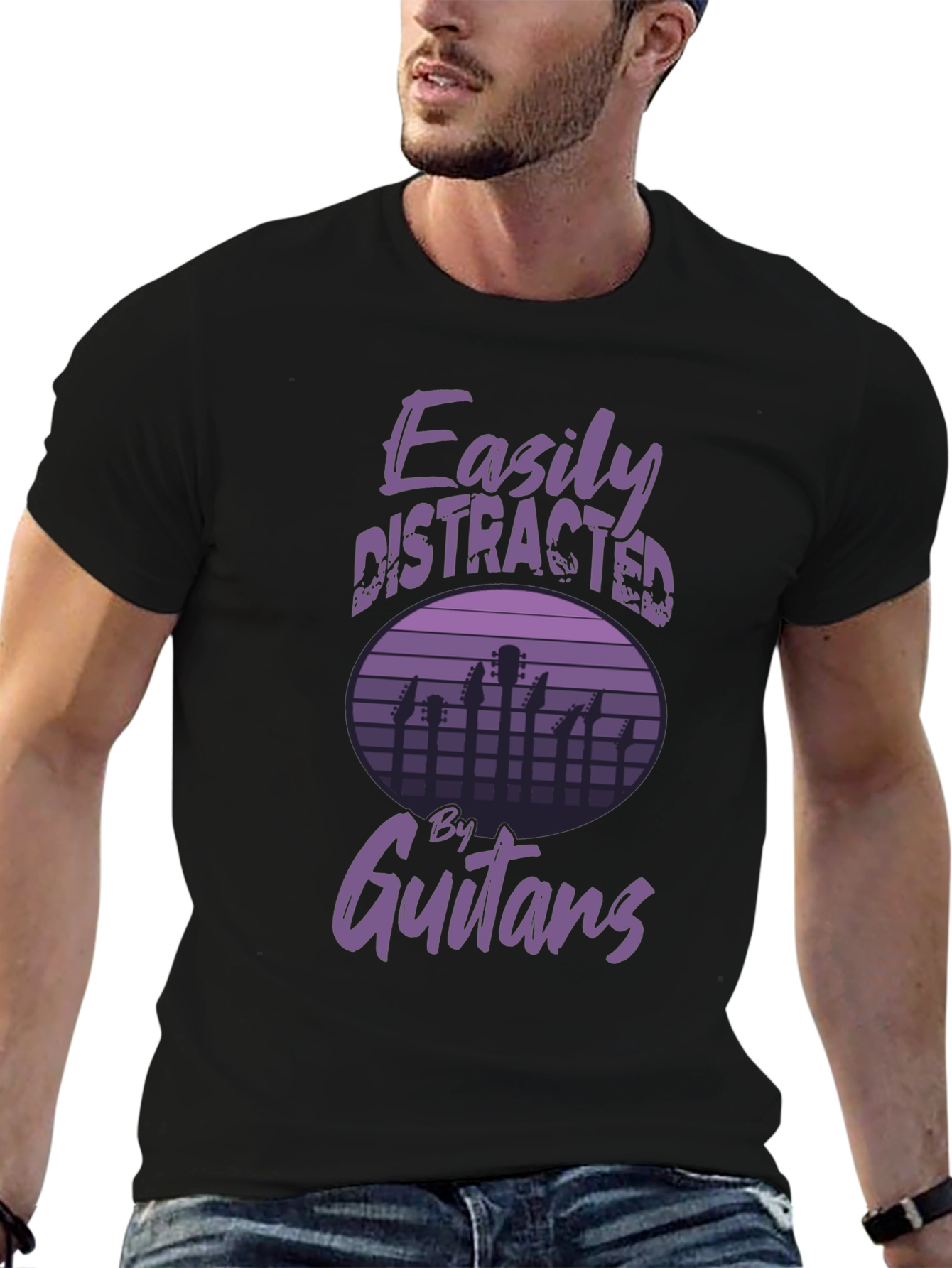 Easily Distracted by Guitars Graphic Tee