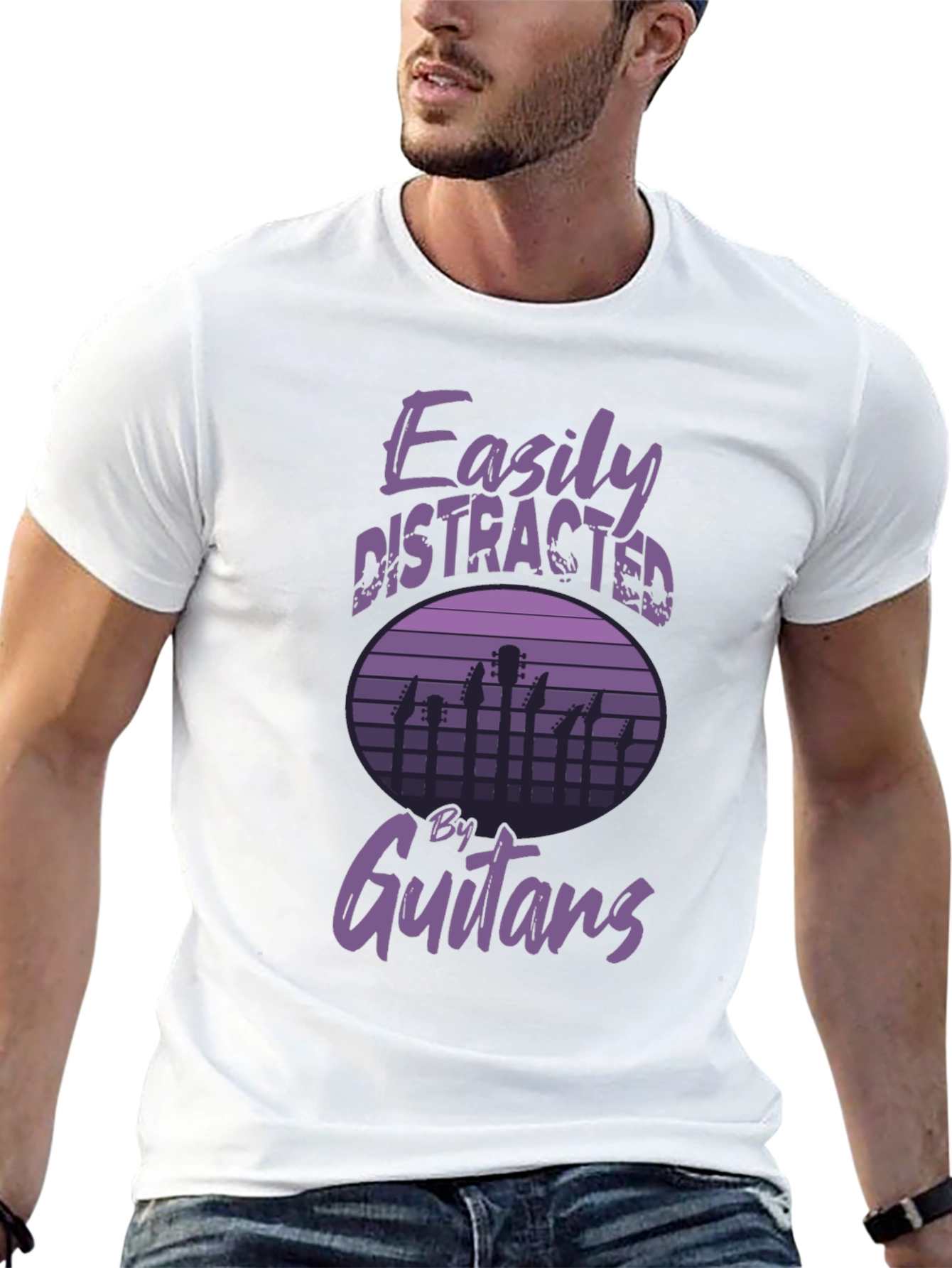 Easily Distracted by Guitars Graphic Tee