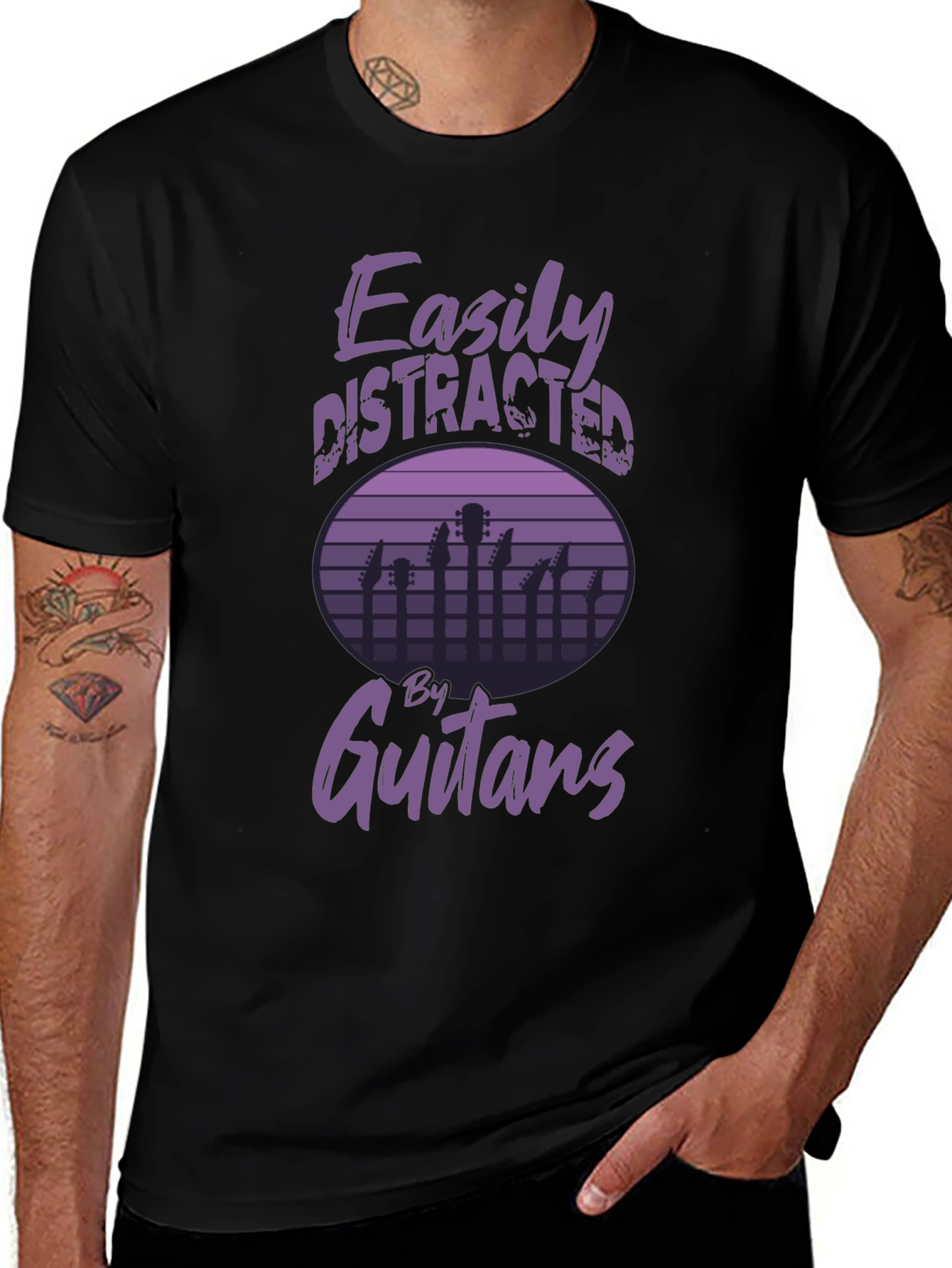Easily Distracted by Guitars Graphic Tee
