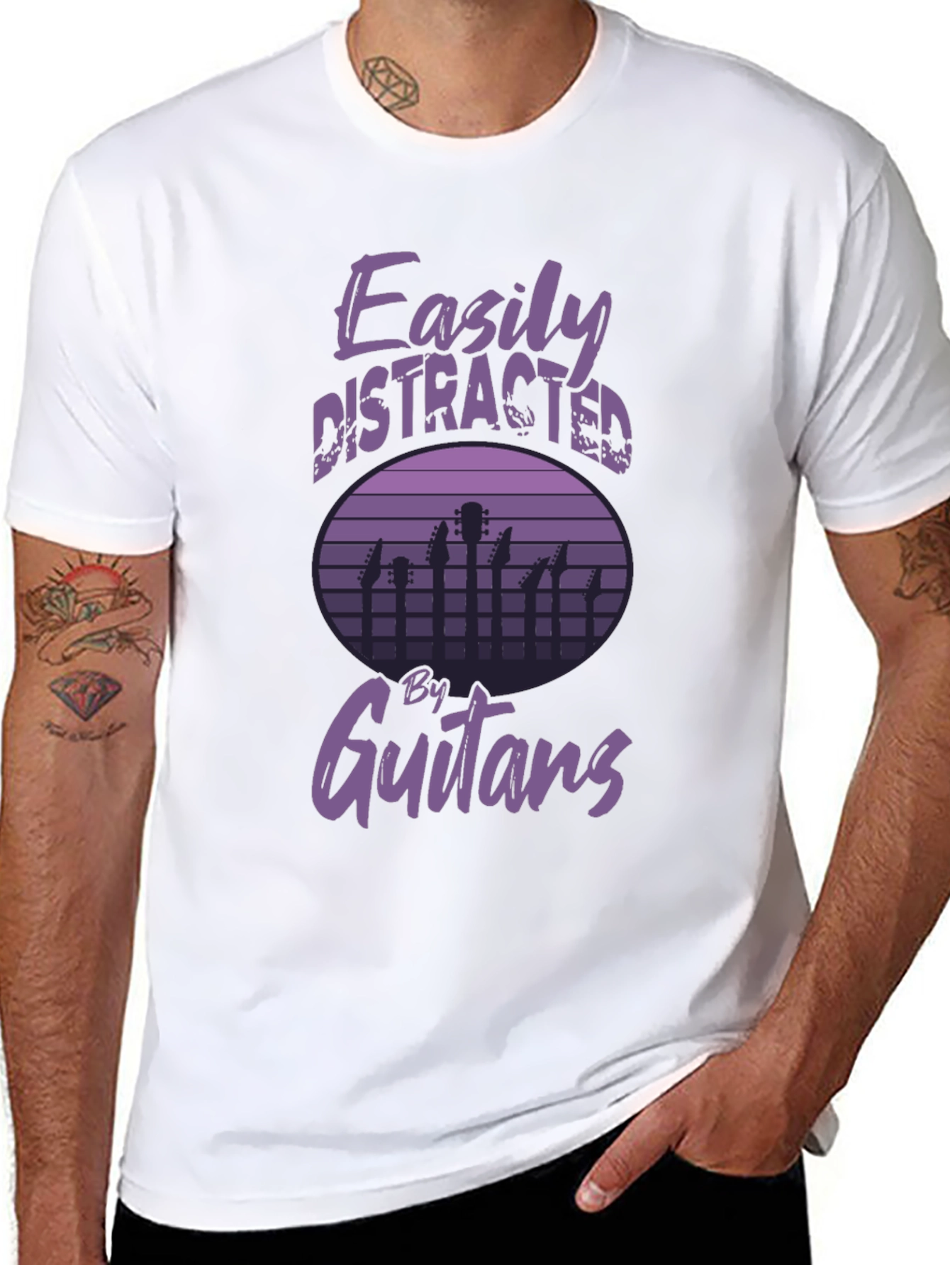 Easily Distracted by Guitars Graphic Tee