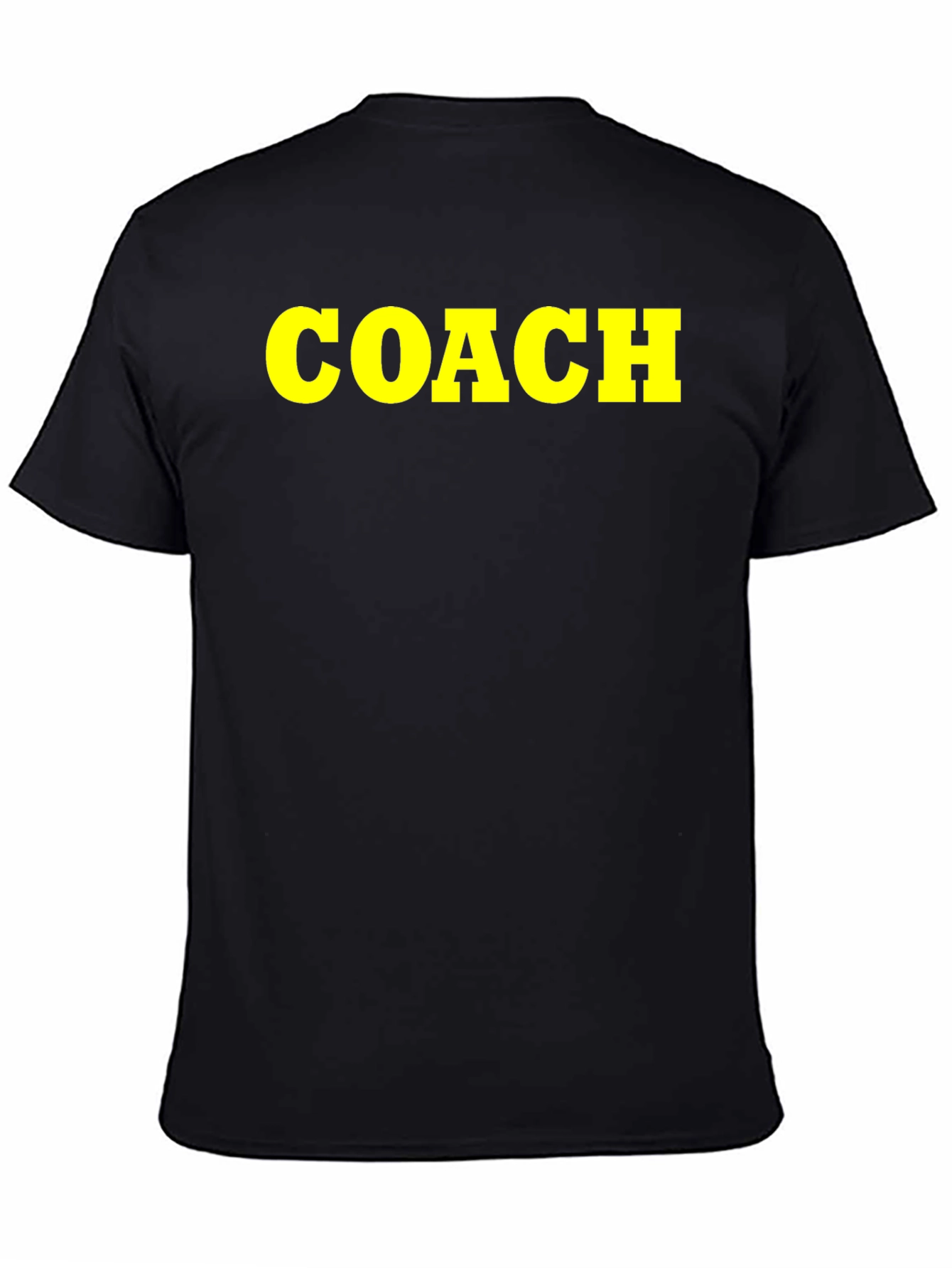 Coach T-Shirt - Bold Yellow Text on Black