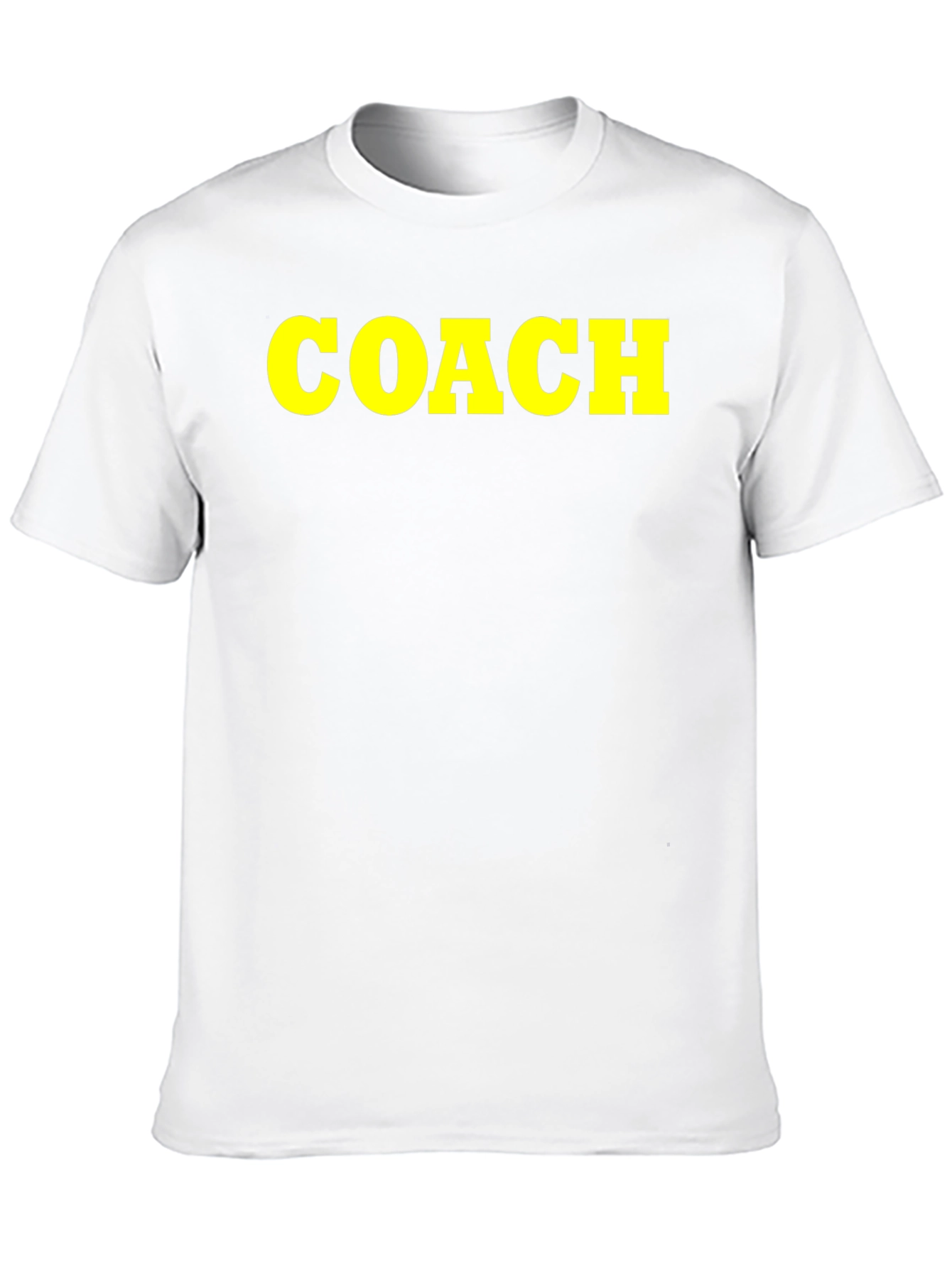 Coach T-Shirt - Bold Yellow Text on Black
