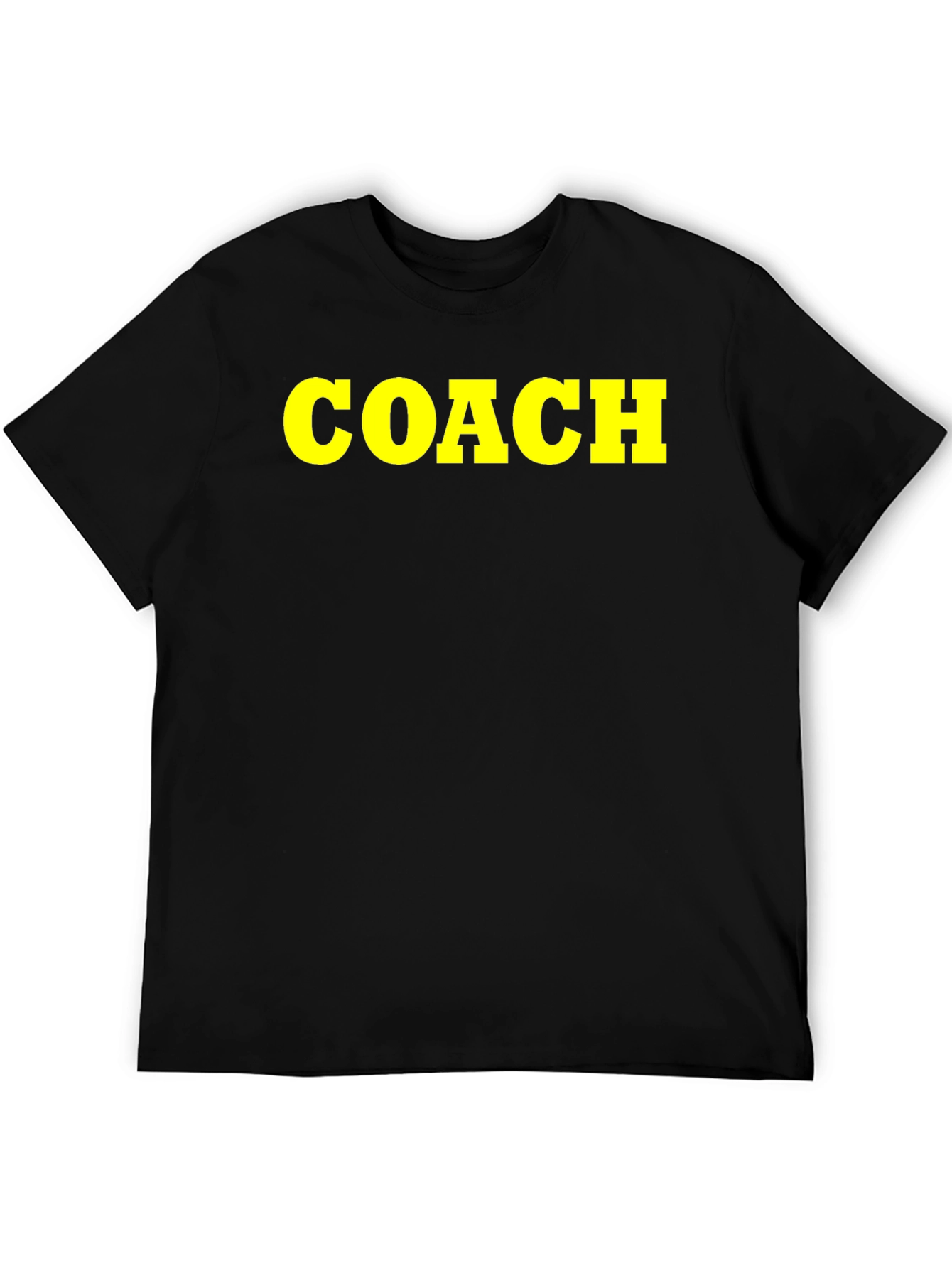 Coach T-Shirt - Bold Yellow Text on Black
