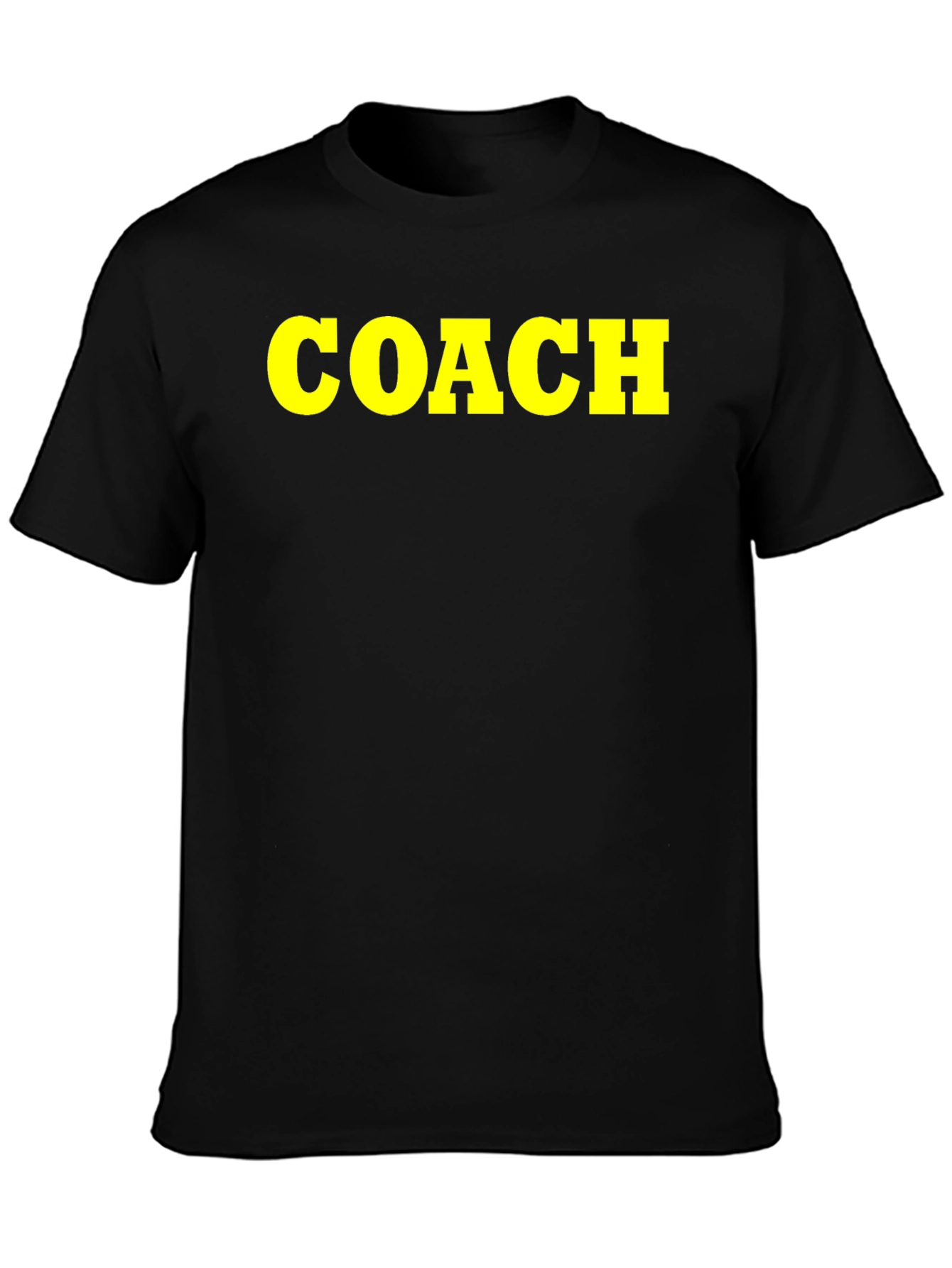 Coach T-Shirt - Bold Yellow Text on Black