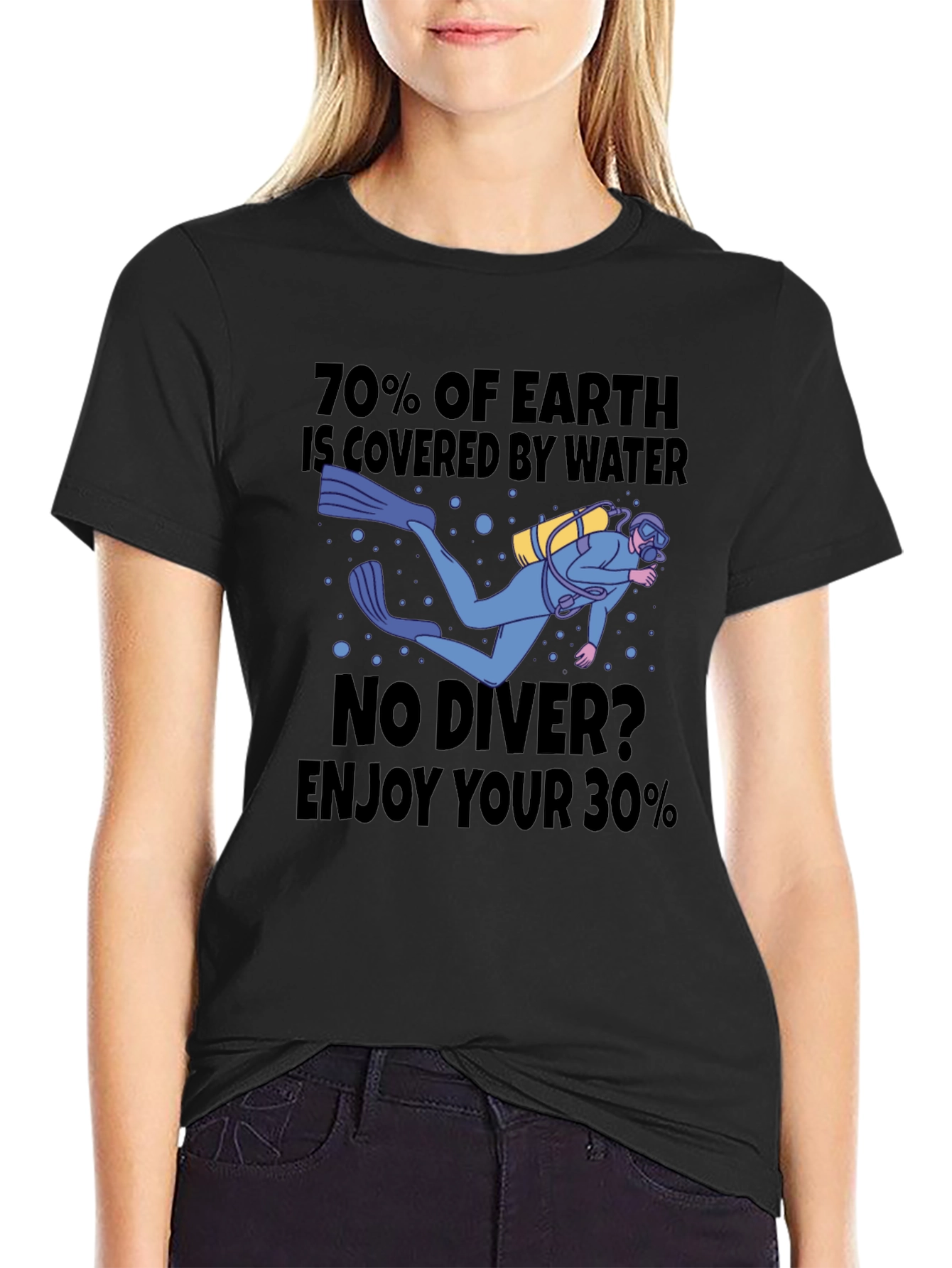 Diver T-Shirt - 70% of Earth Covered by Water