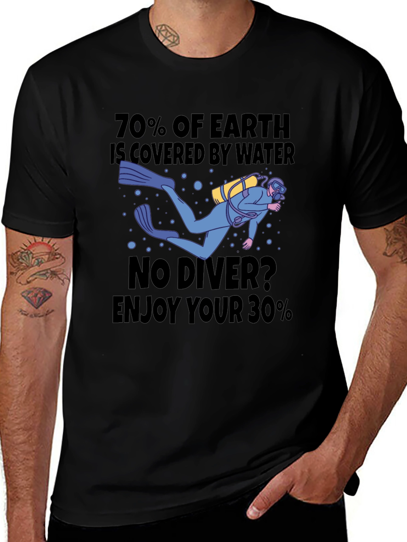Diver T-Shirt - 70% of Earth Covered by Water