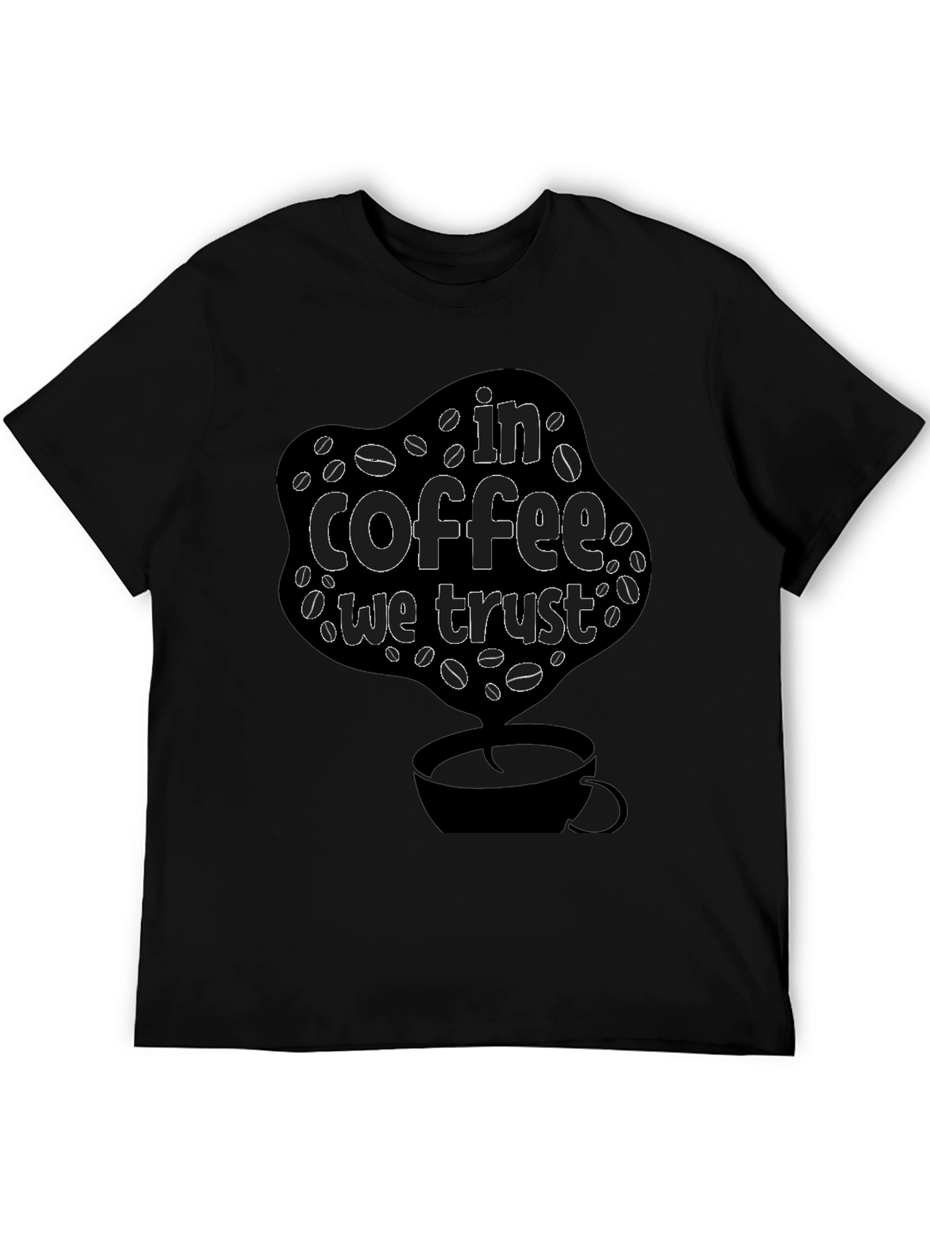 In Coffee We Trust Black T-Shirt