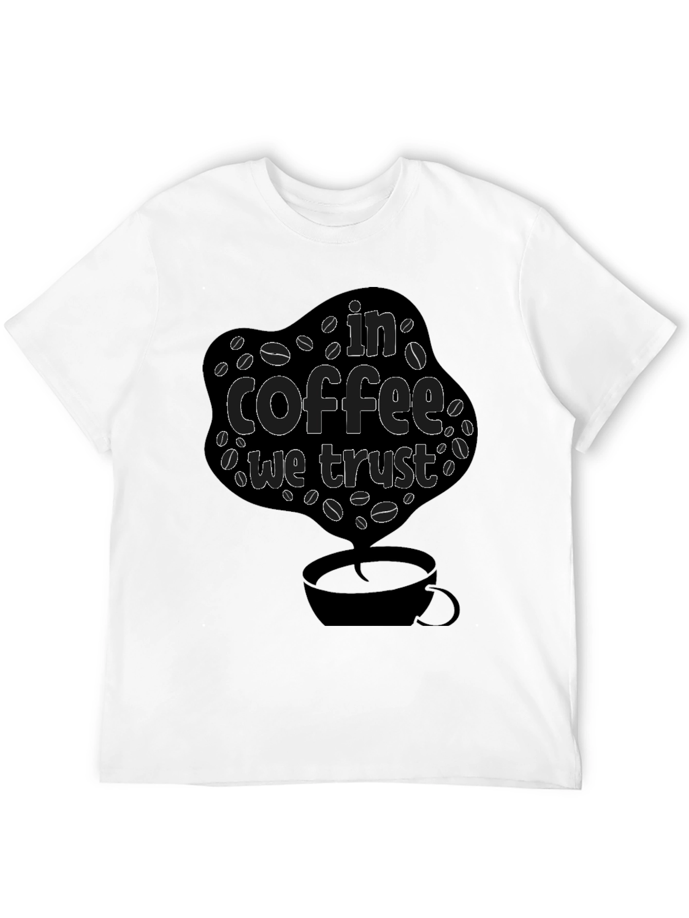 In Coffee We Trust Black T-Shirt