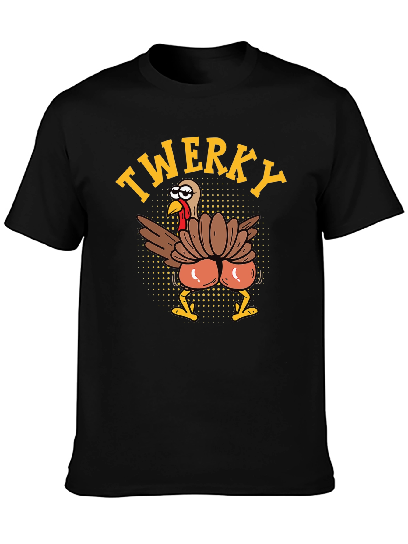 Funny Twerky Turkey Thanksgiving Graphic Tee