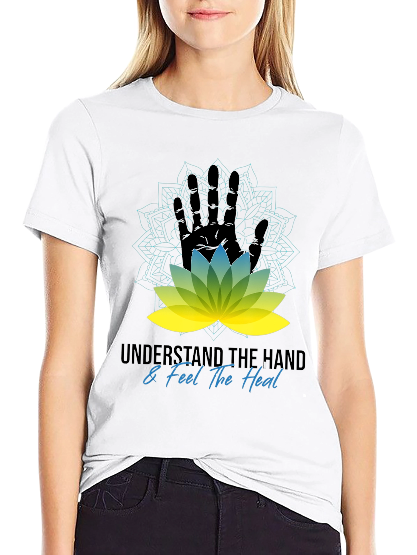 Understand The Hand & Feel The Heal Black T-Shirt