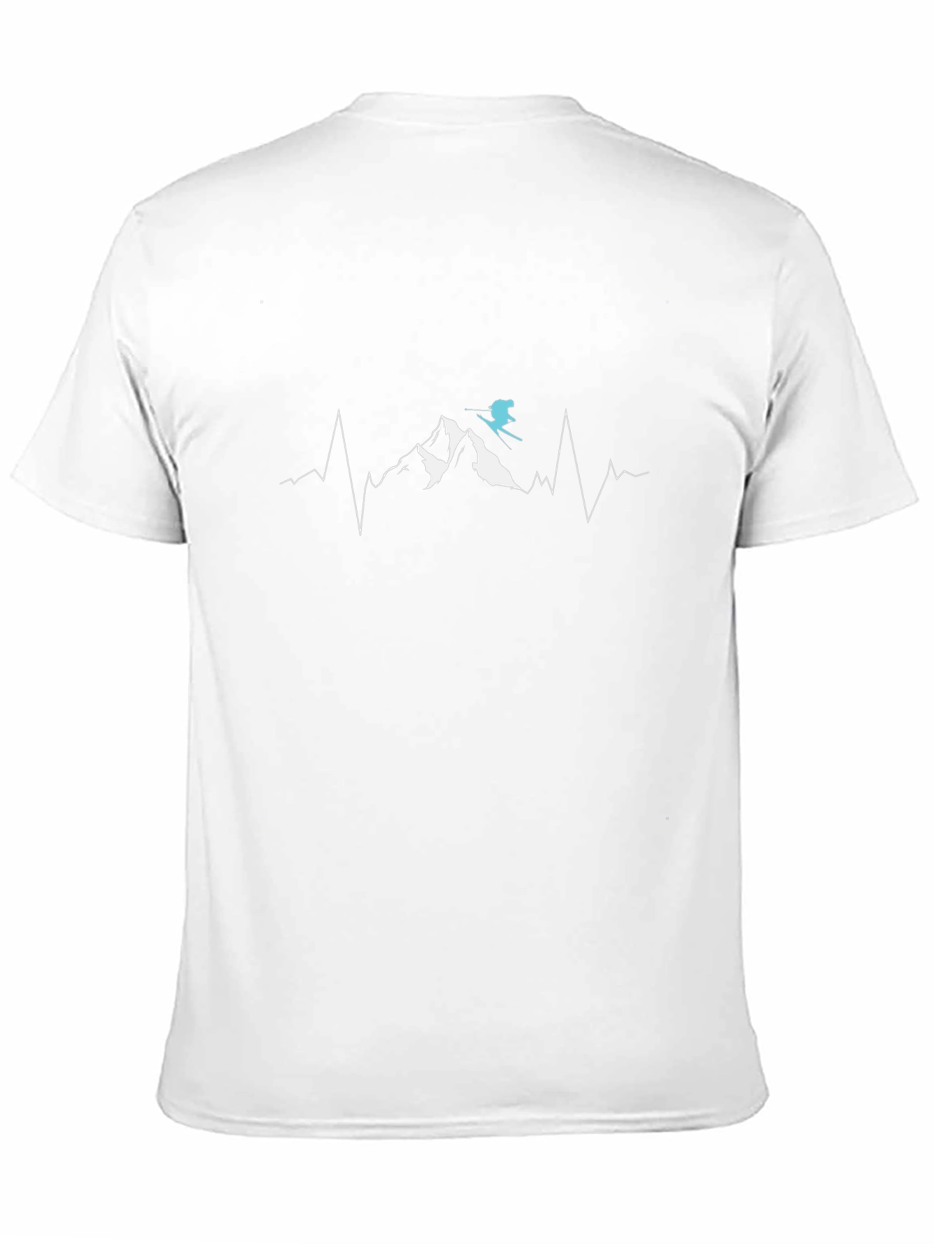 Mountain Skiing Heartbeat T-Shirt