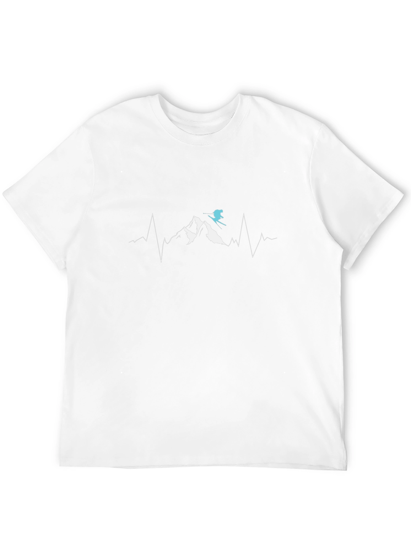 Mountain Skiing Heartbeat T-Shirt