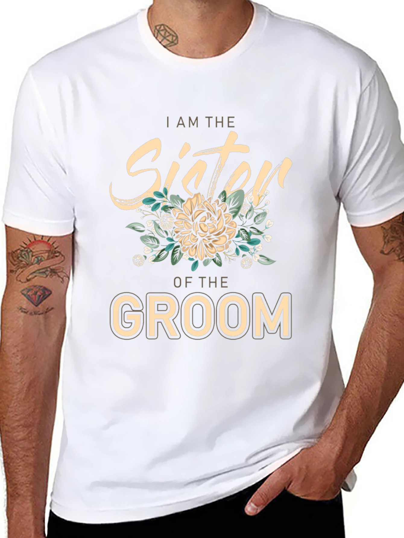 Sister of the Groom Wedding T-Shirt