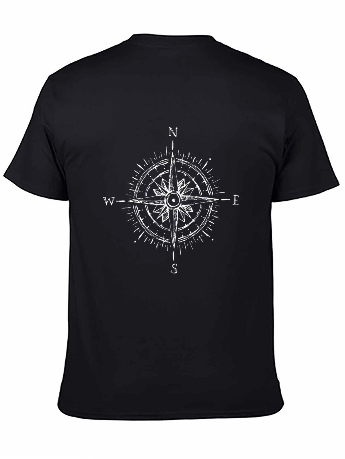 Compass Rose Graphic Tee - Black