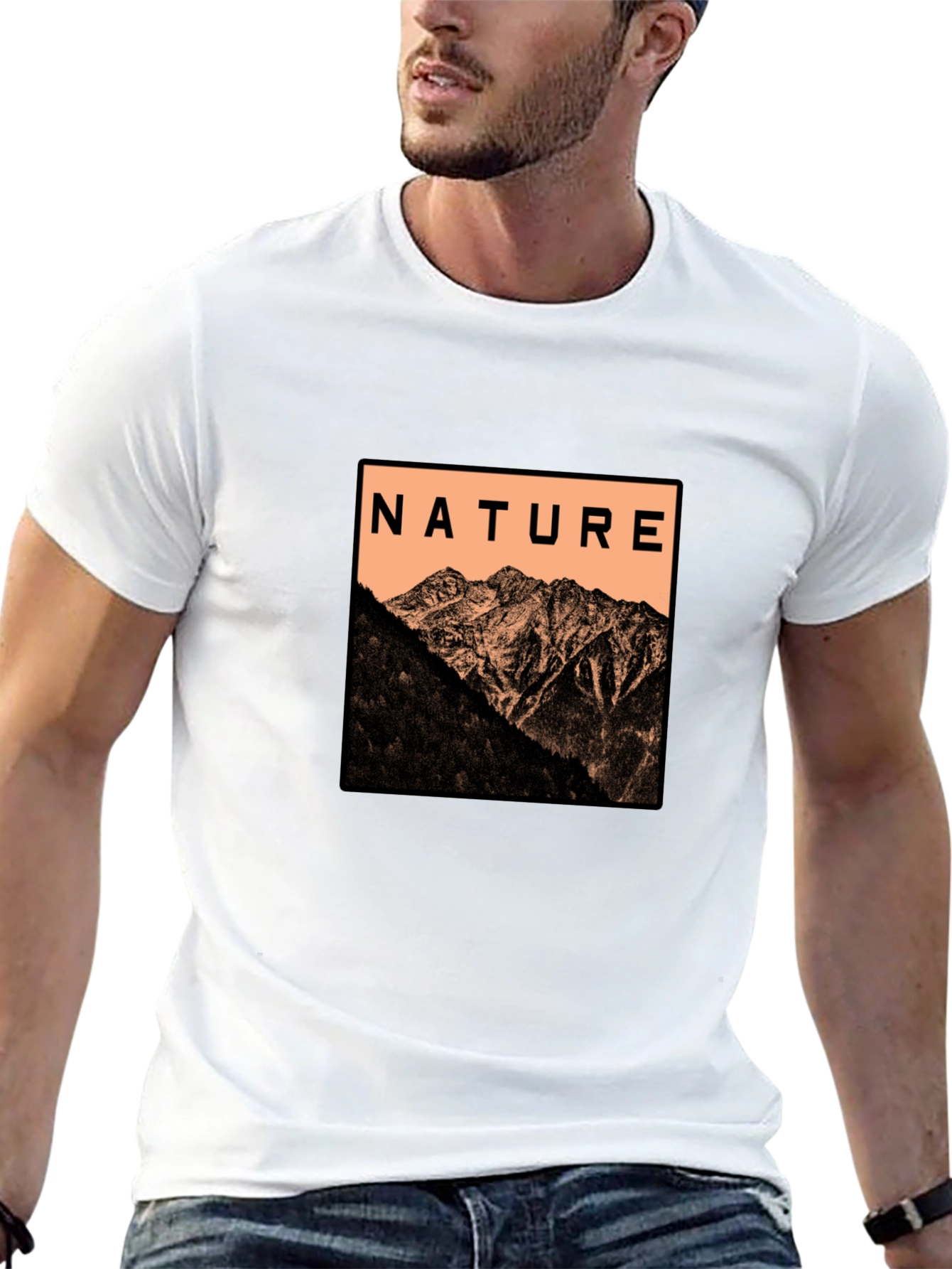 Nature Graphic Tee - Mountain Scene