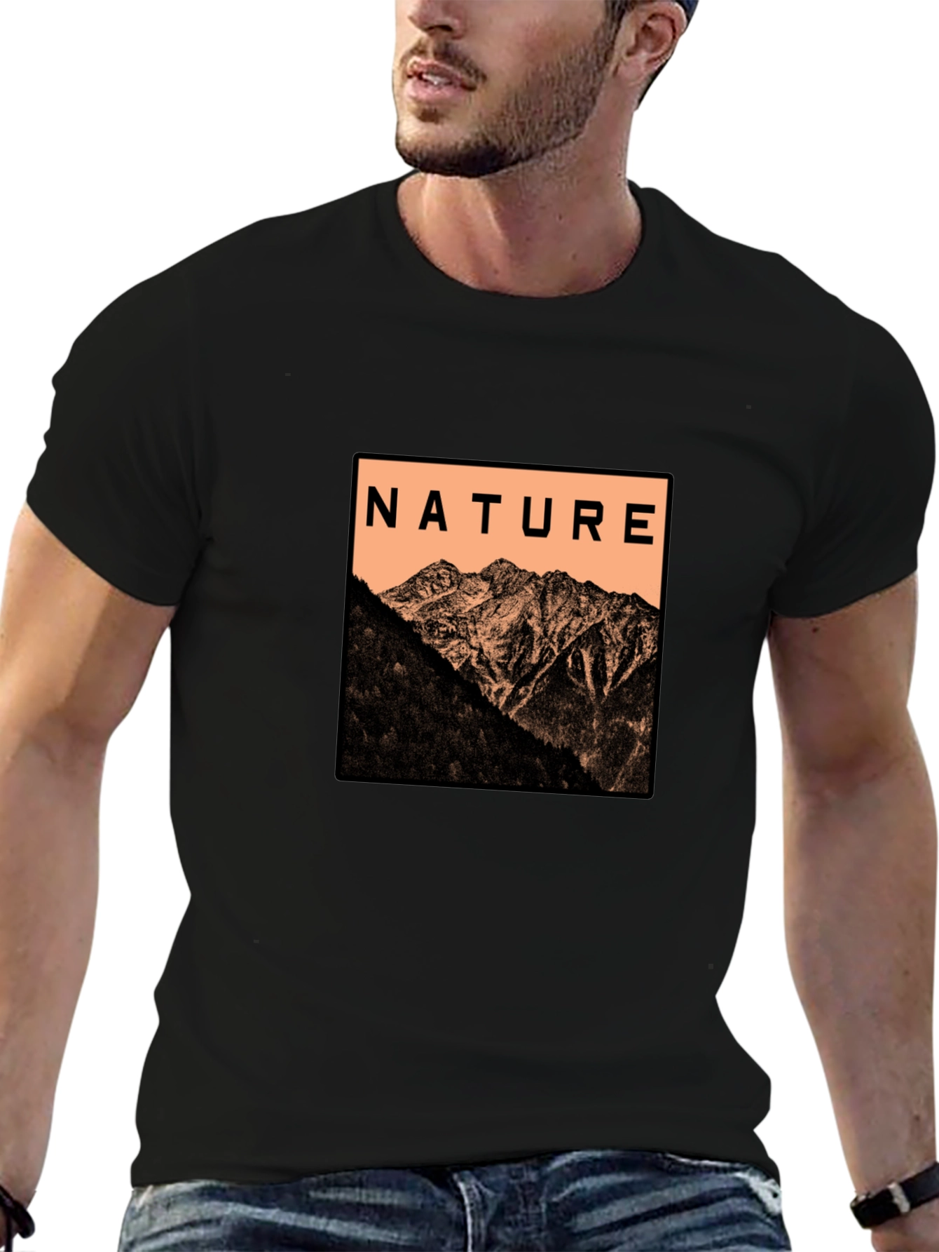 Nature Graphic Tee - Mountain Scene