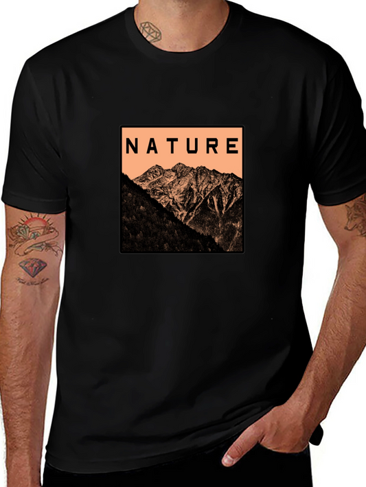 Nature Graphic Tee - Mountain Scene