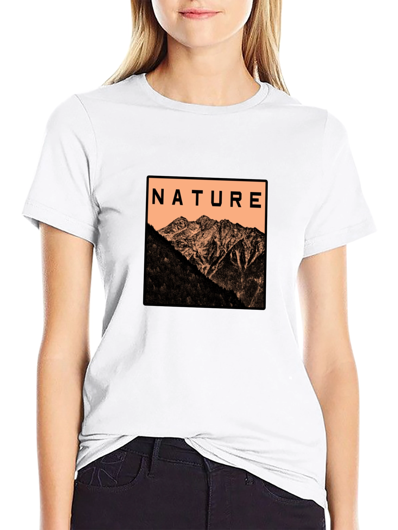 Nature Graphic Tee - Mountain Scene