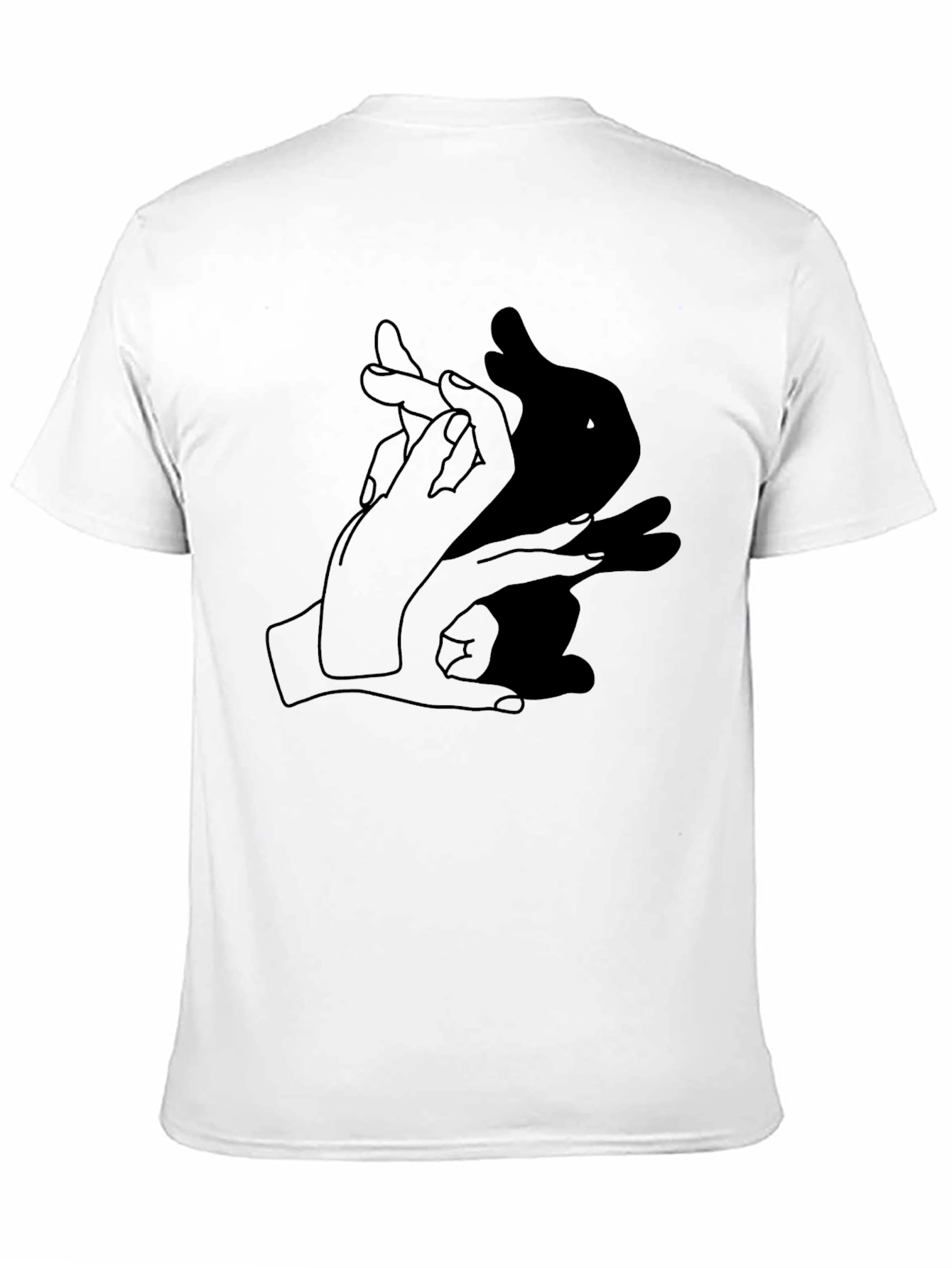 Rabbit Shadow Hand Gesture Graphic Tee